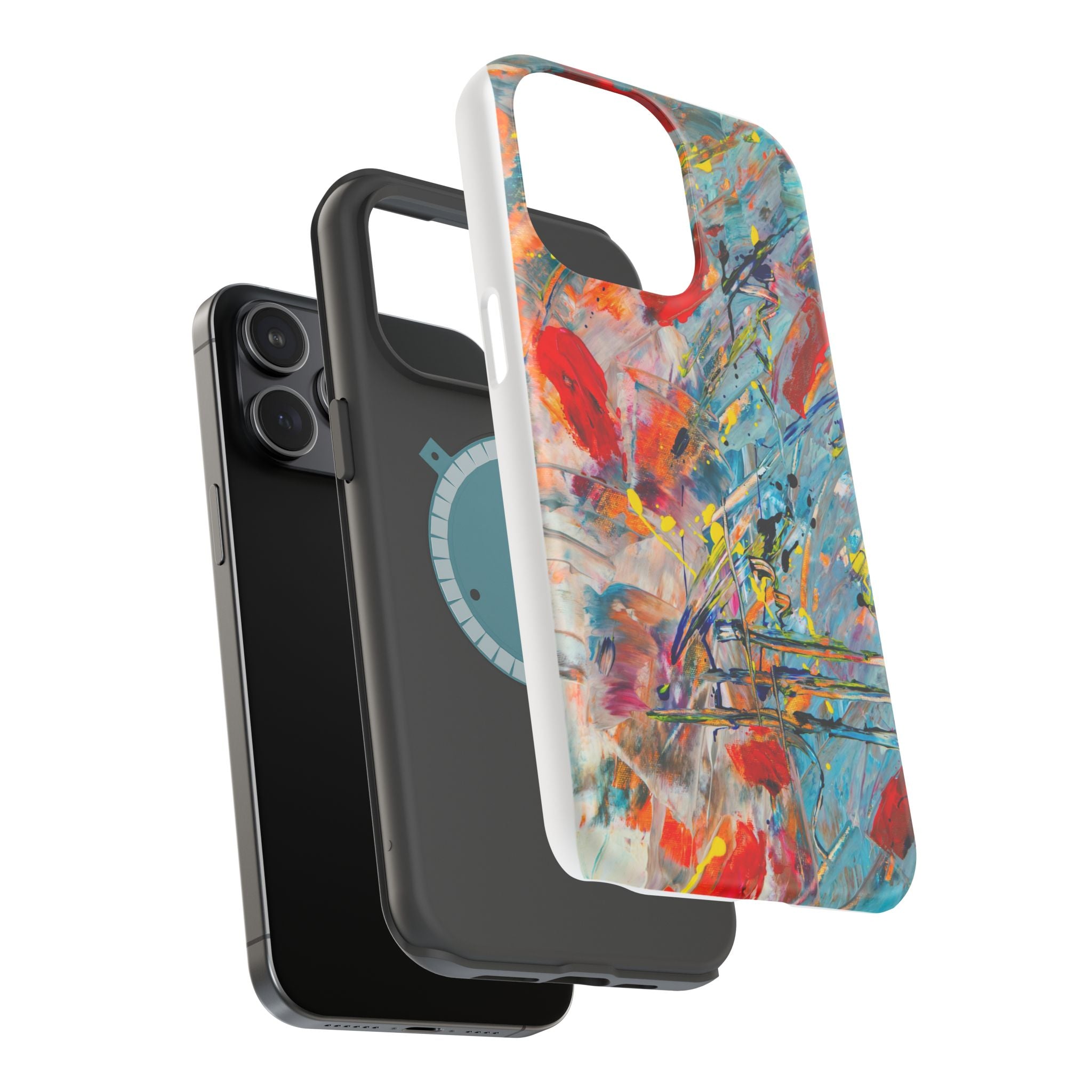 Vibrant Magnetic Phone Cases for Art Lovers, Colorful Phone Protection, Unique Gift for Creatives, Customizable Tech Cases