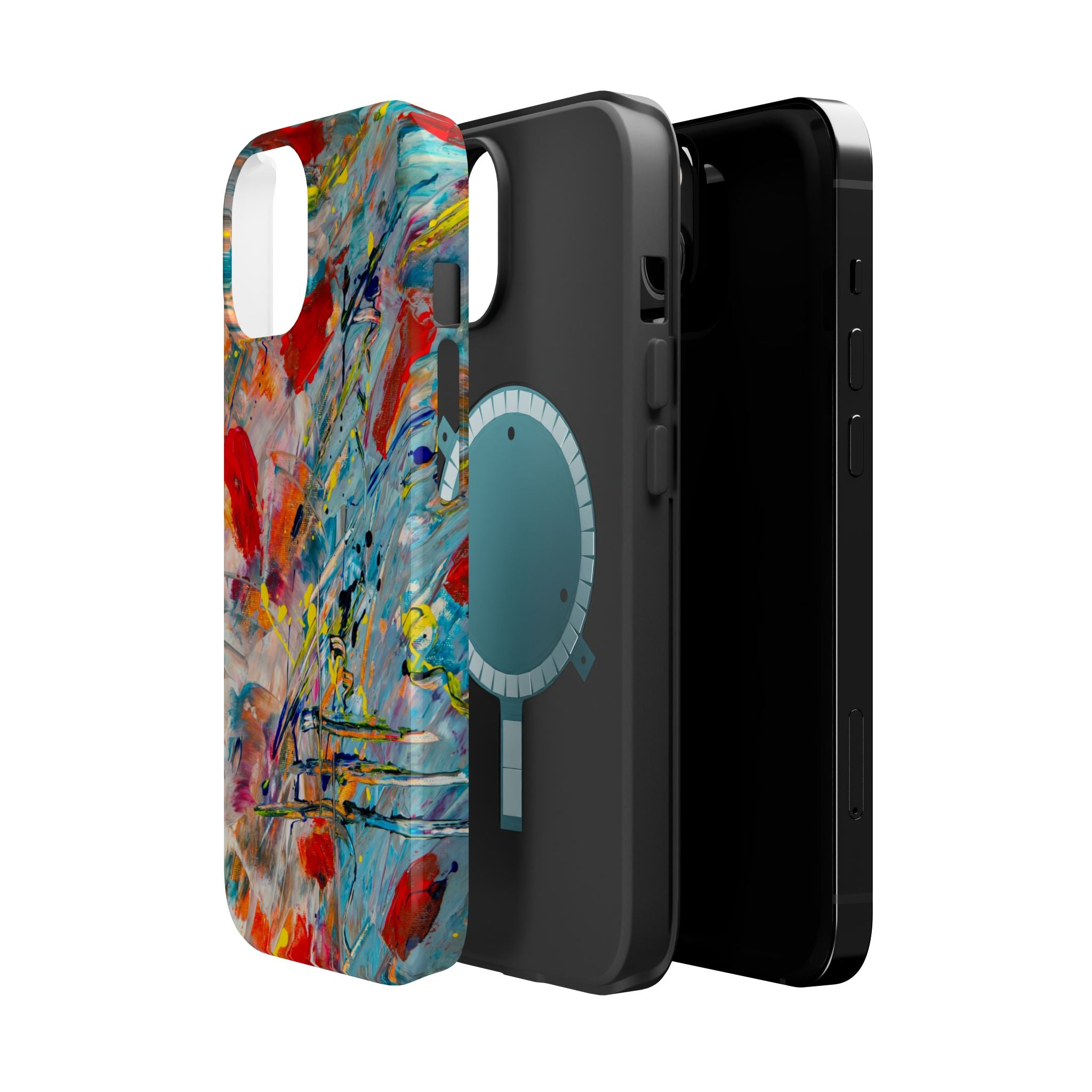 Vibrant Magnetic Phone Cases for Art Lovers, Colorful Phone Protection, Unique Gift for Creatives, Customizable Tech Cases
