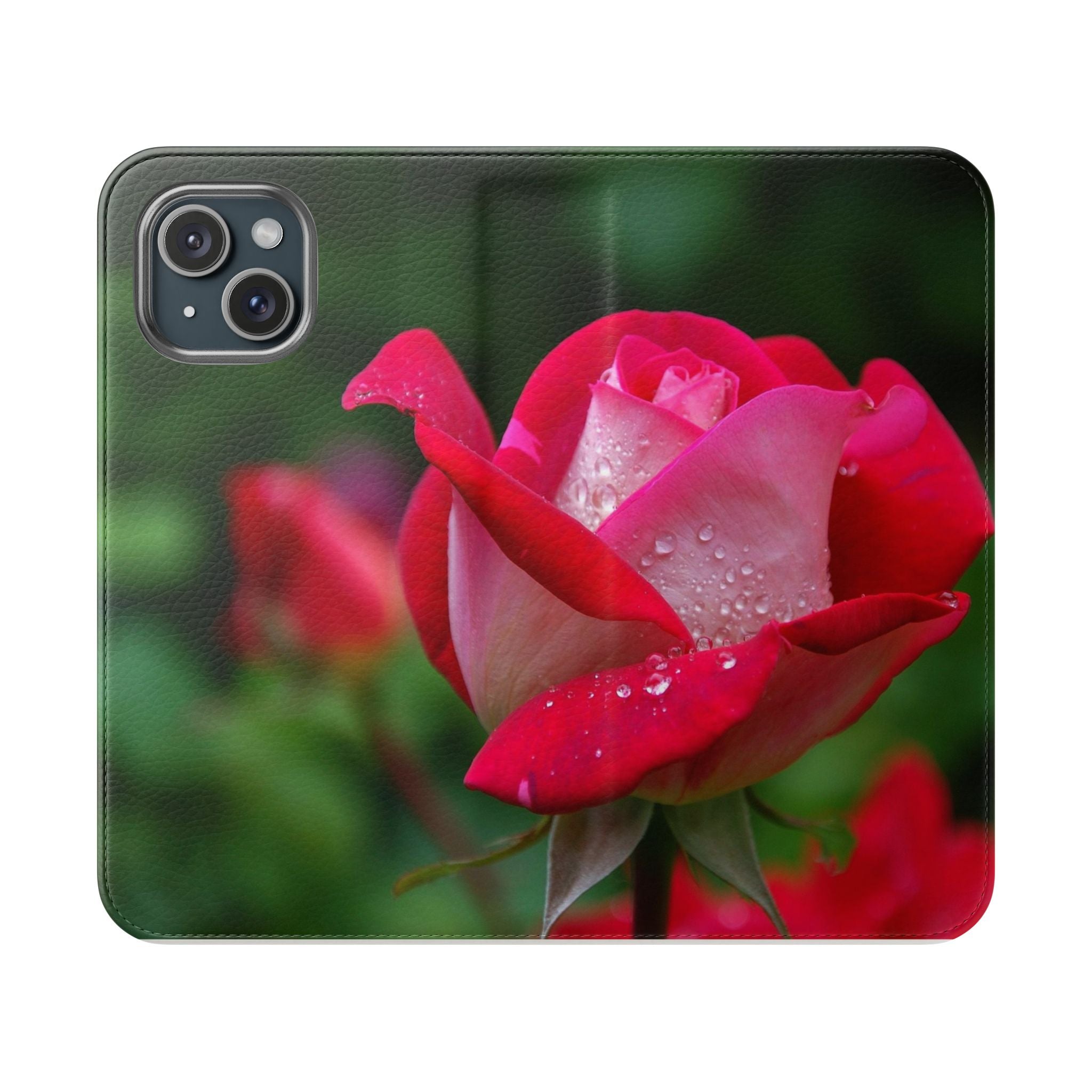 Rose Floral Flip Case, Elegant Phone Cover, Gift for Her, Stylish Smartphone Wallet, Mother's Day Accessory, Chic Tech Gear