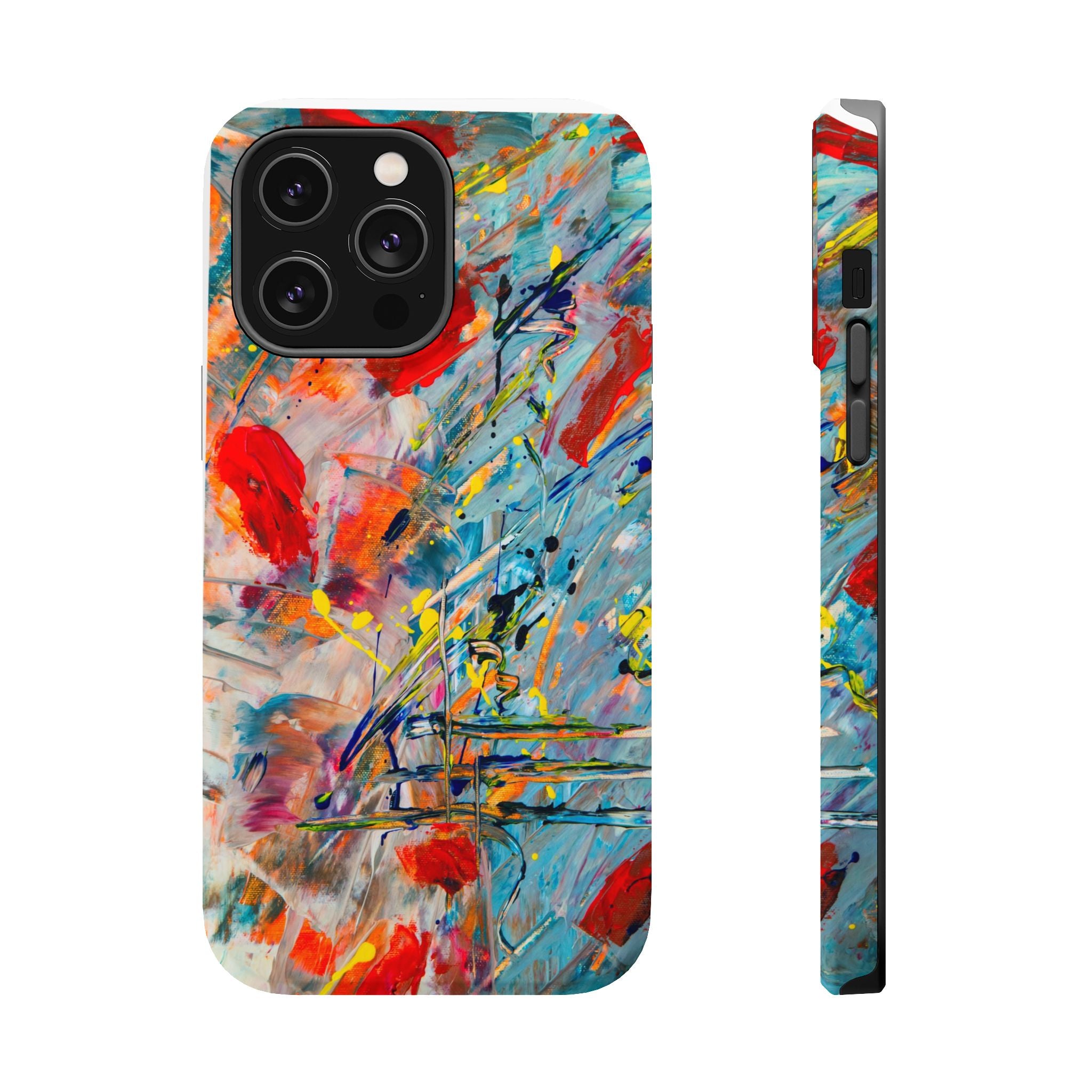 Vibrant Magnetic Phone Cases for Art Lovers, Colorful Phone Protection, Unique Gift for Creatives, Customizable Tech Cases