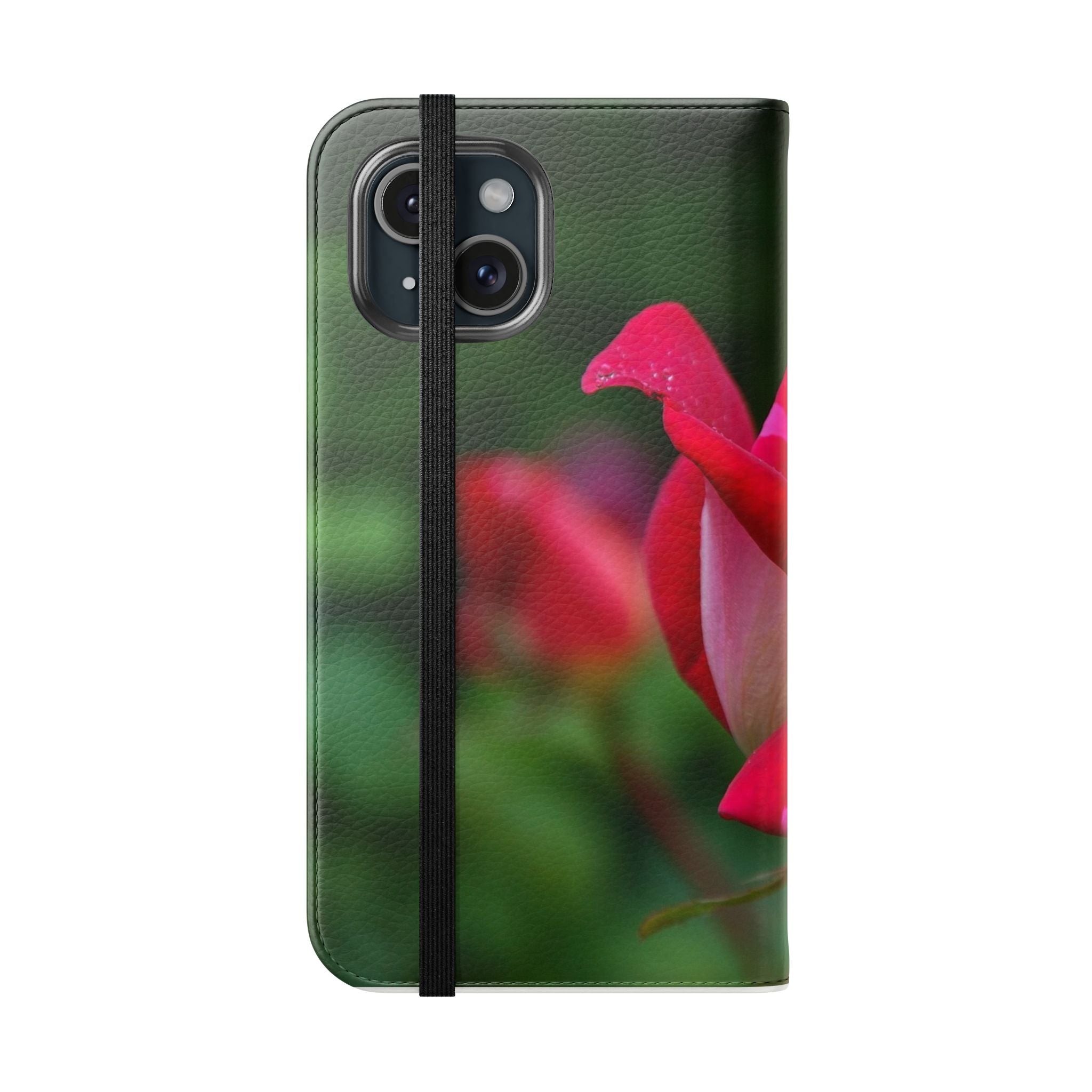 Rose Floral Flip Case, Elegant Phone Cover, Gift for Her, Stylish Smartphone Wallet, Mother's Day Accessory, Chic Tech Gear