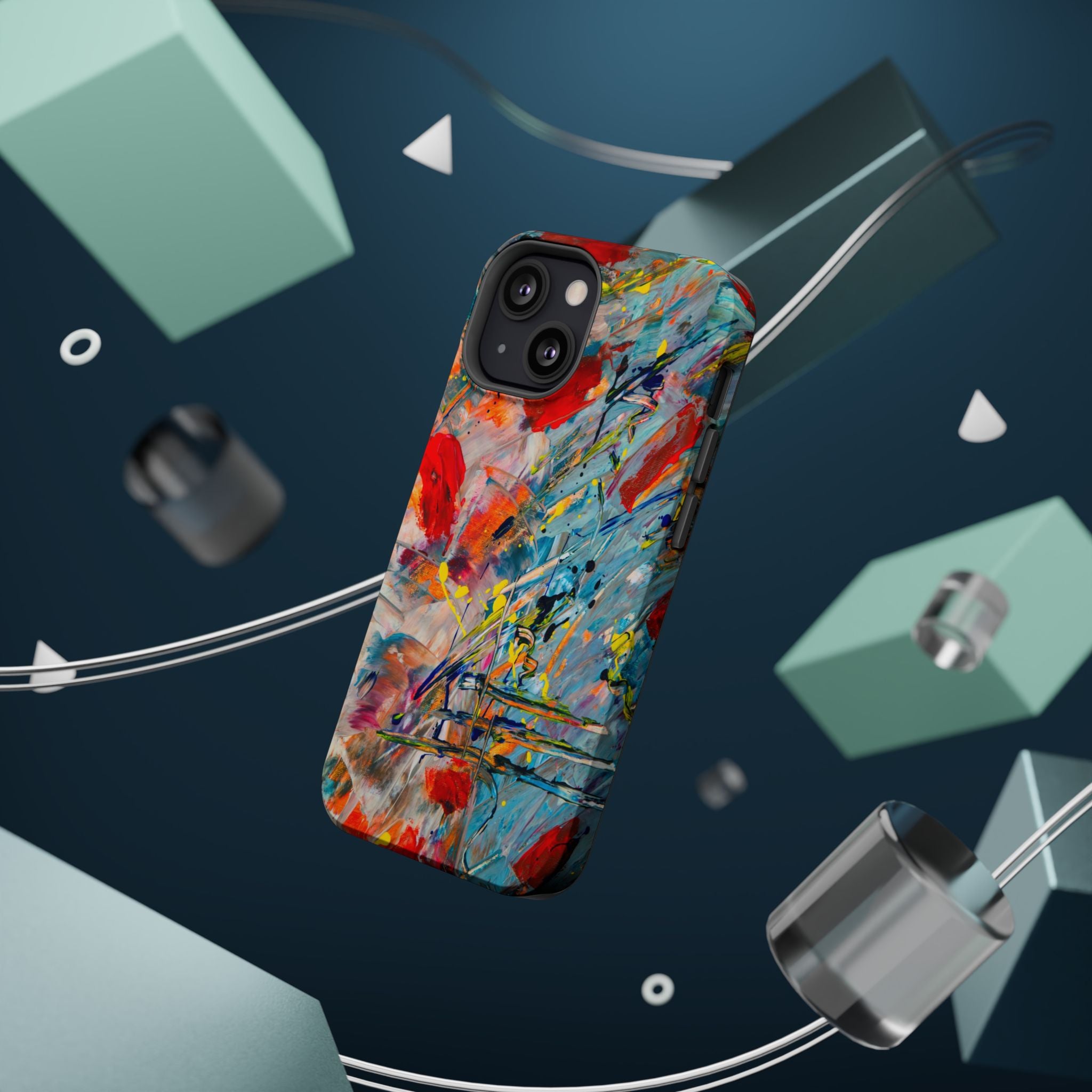 Vibrant Magnetic Phone Cases for Art Lovers, Colorful Phone Protection, Unique Gift for Creatives, Customizable Tech Cases