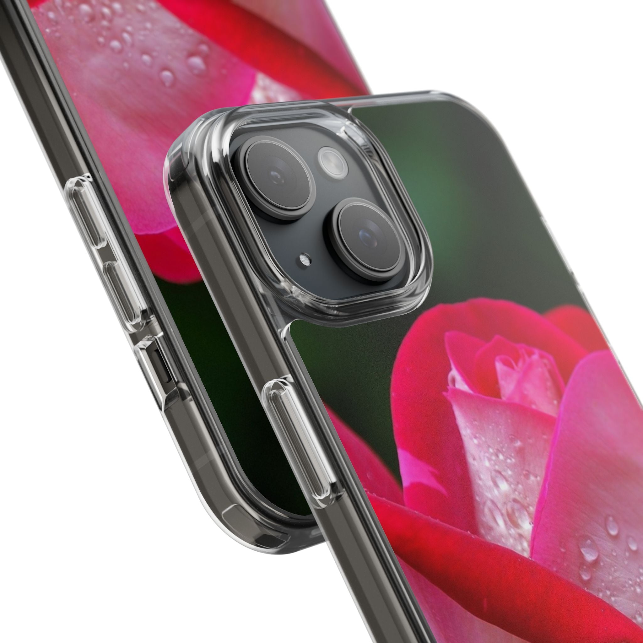 Floral Clear Phone Cases - Elegant Rose Design, Floral Gift, Nature Lover Accessory, Birthday Present, Eco-Friendly Case