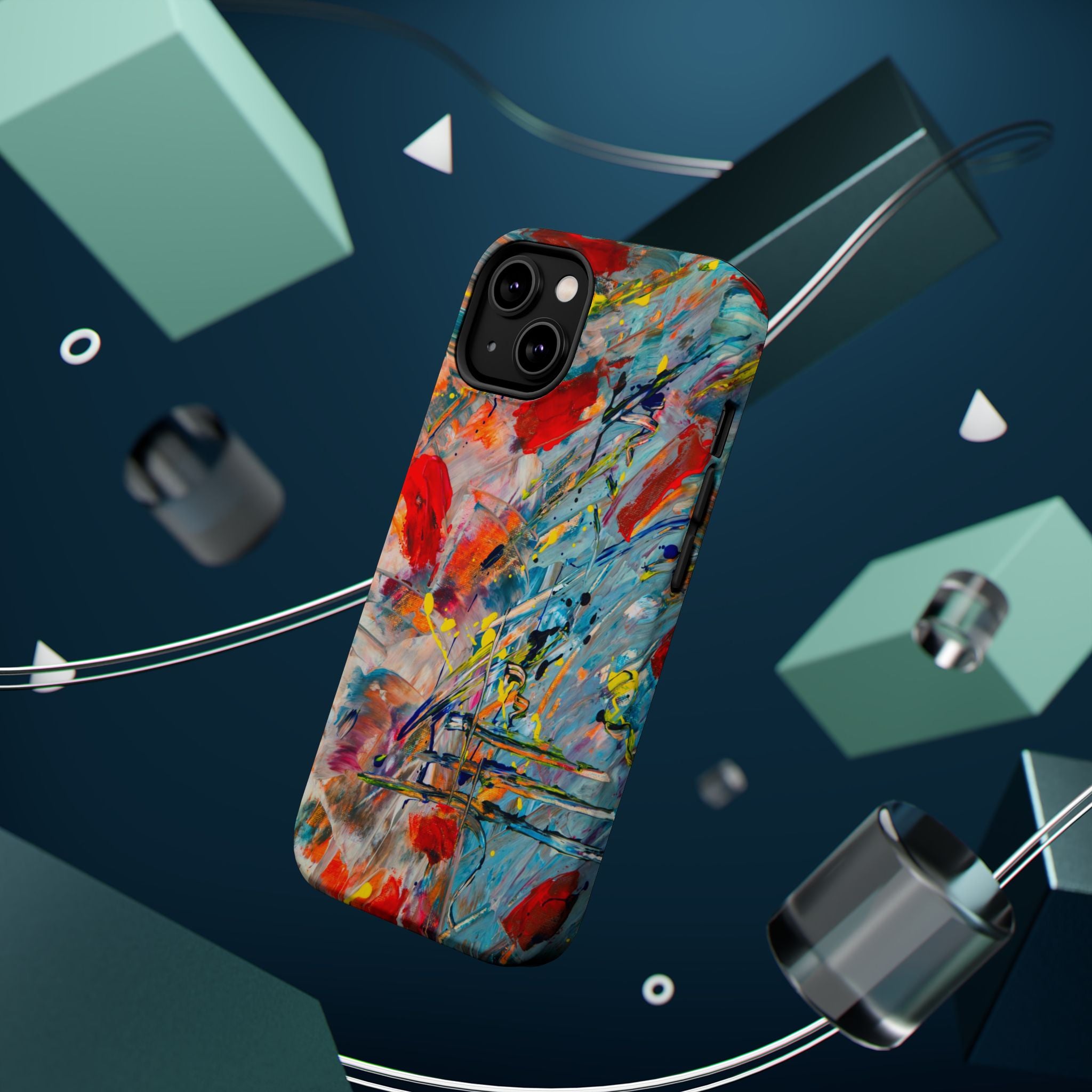 Vibrant Magnetic Phone Cases for Art Lovers, Colorful Phone Protection, Unique Gift for Creatives, Customizable Tech Cases