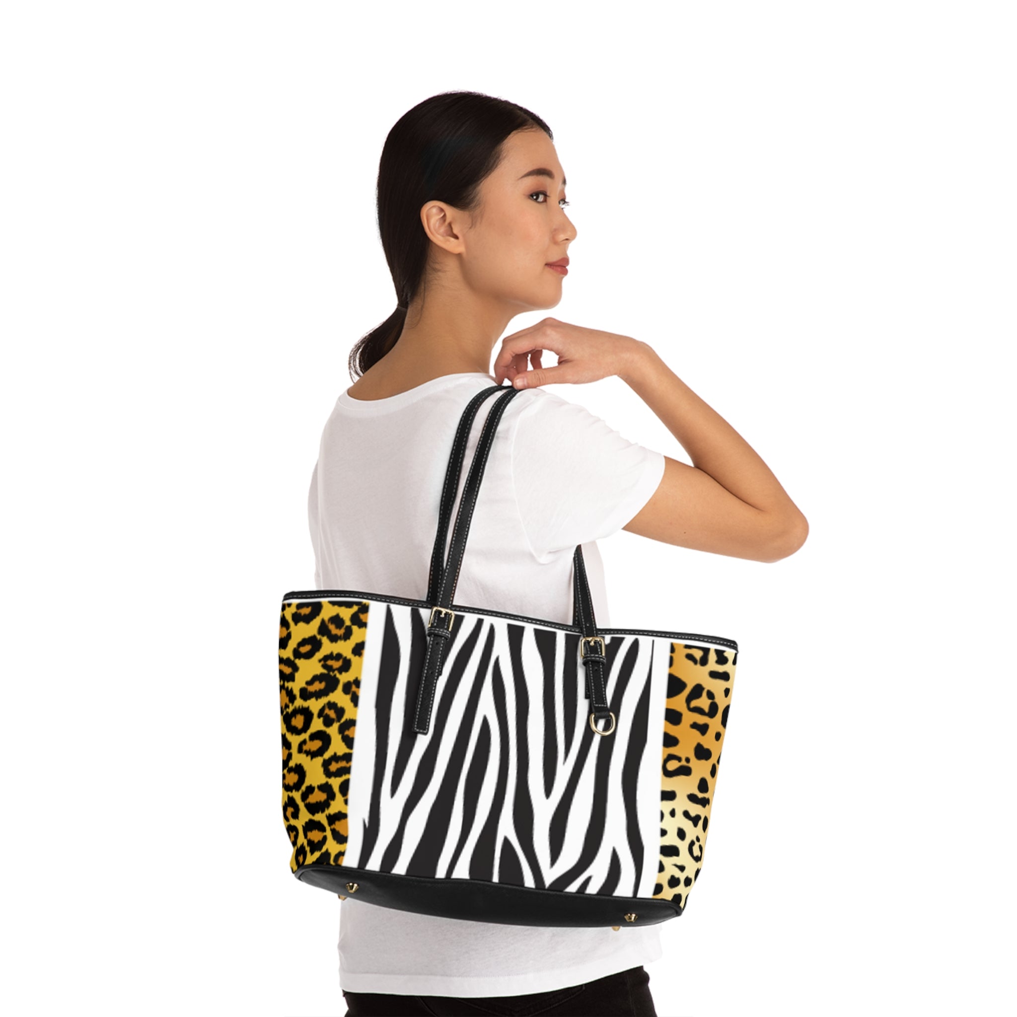 Trendy PU Leather Shoulder Bag - Fashionable Tote for Animal Print Lovers, Chic Everyday Handbag, Great Gift for Her, Stylish Handbag, [...]