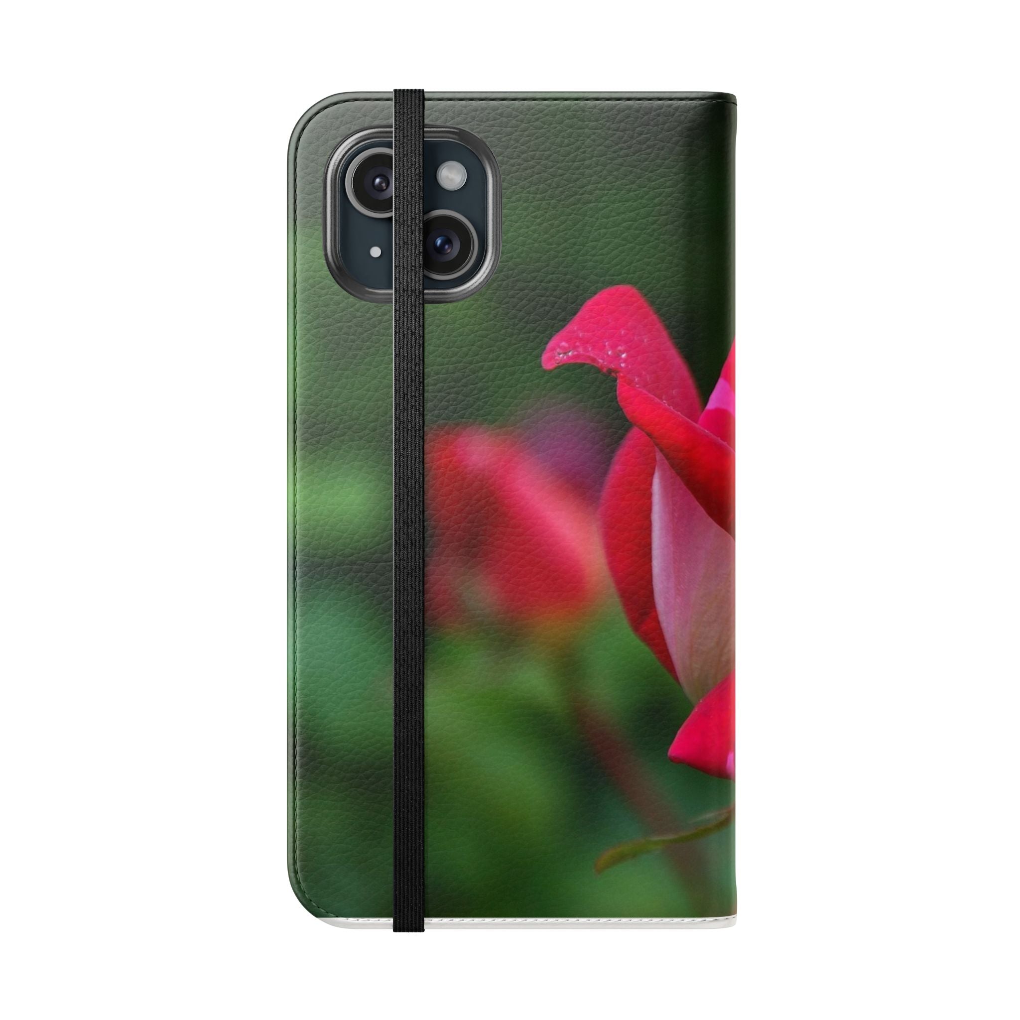 Rose Floral Flip Case, Elegant Phone Cover, Gift for Her, Stylish Smartphone Wallet, Mother's Day Accessory, Chic Tech Gear