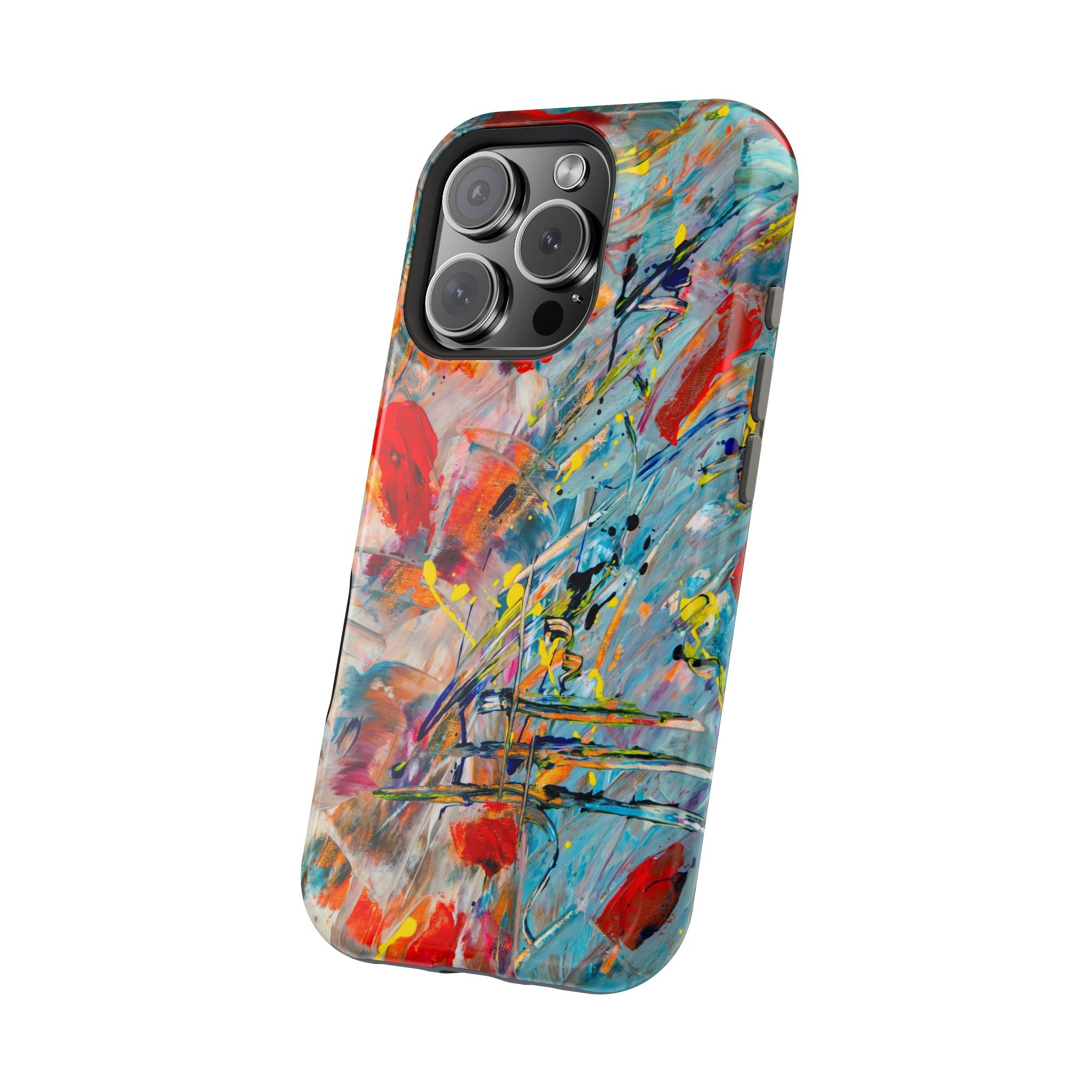 Vibrant Magnetic Phone Cases for Art Lovers, Colorful Phone Protection, Unique Gift for Creatives, Customizable Tech Cases