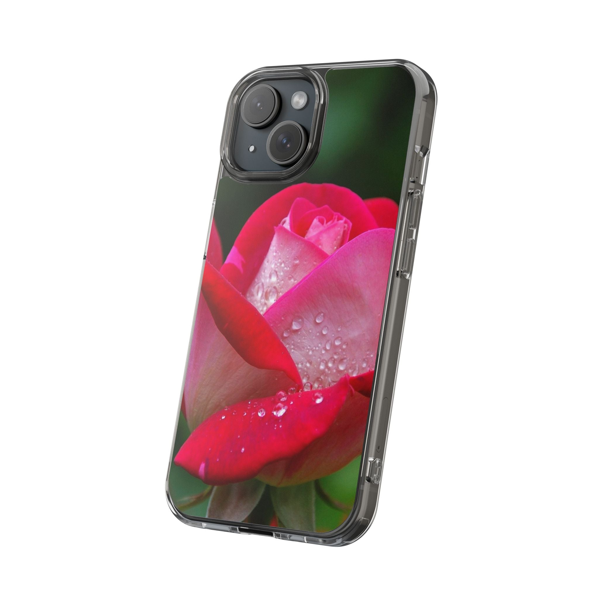 Floral Clear Phone Cases - Elegant Rose Design, Floral Gift, Nature Lover Accessory, Birthday Present, Eco-Friendly Case