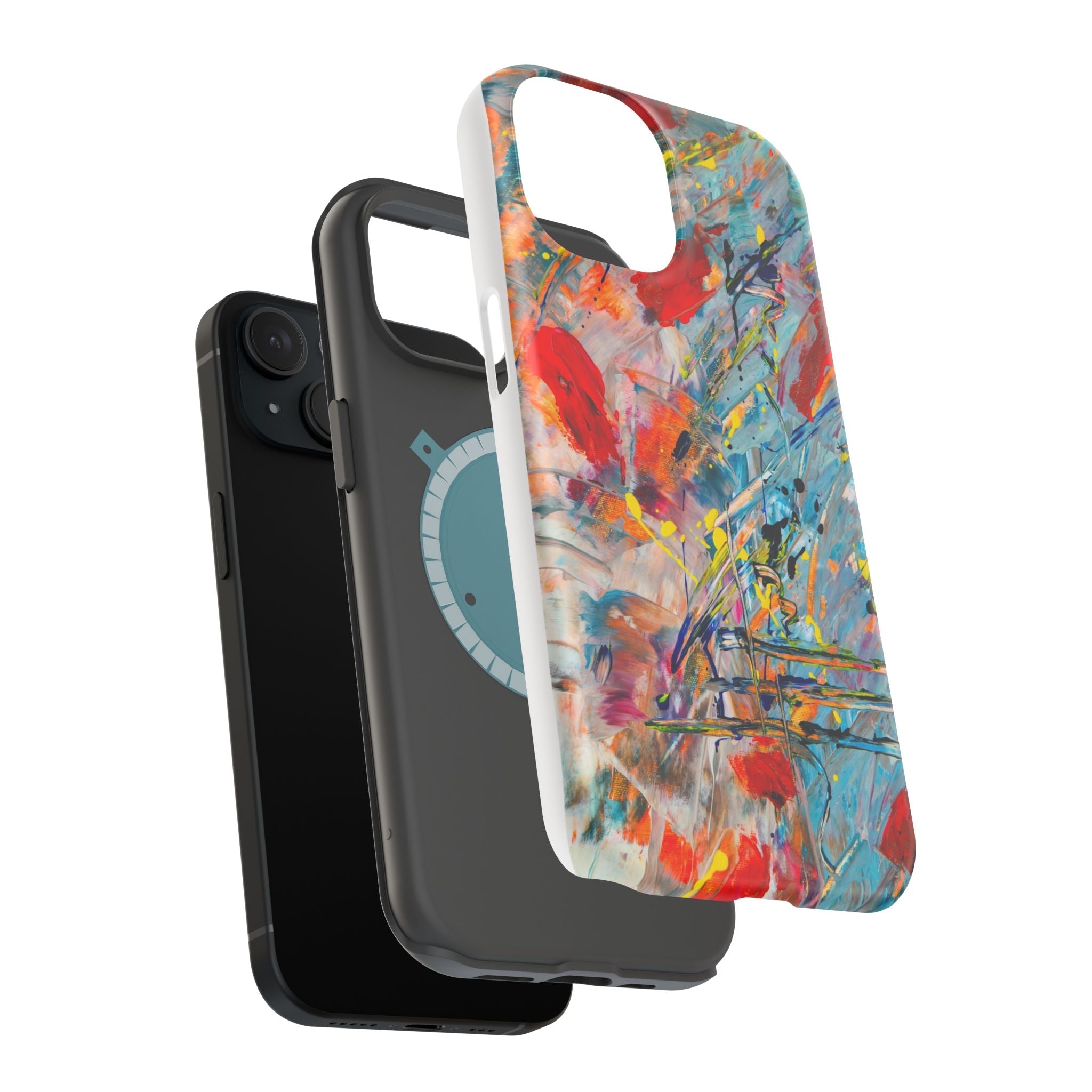 Vibrant Magnetic Phone Cases for Art Lovers, Colorful Phone Protection, Unique Gift for Creatives, Customizable Tech Cases