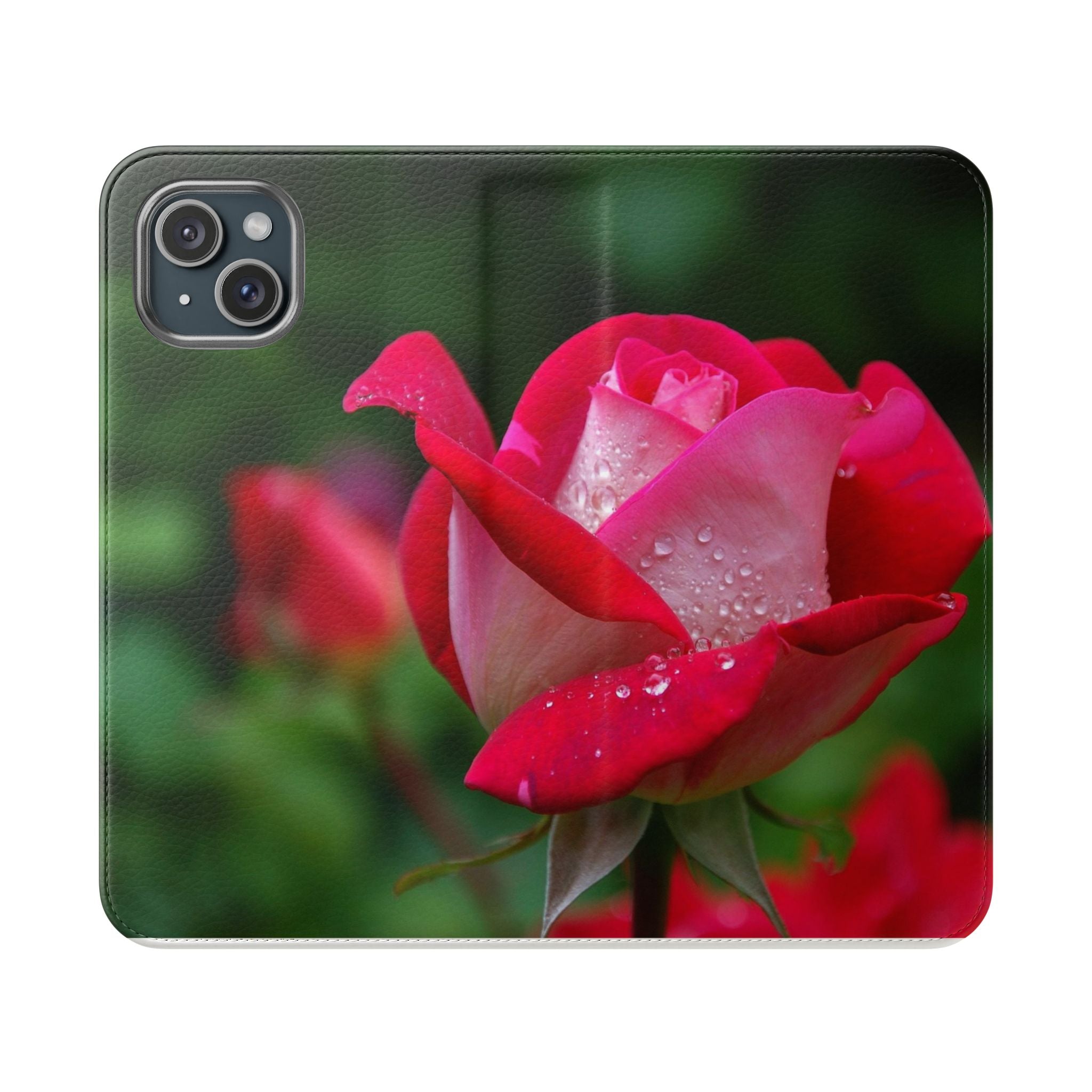 Rose Floral Flip Case, Elegant Phone Cover, Gift for Her, Stylish Smartphone Wallet, Mother's Day Accessory, Chic Tech Gear