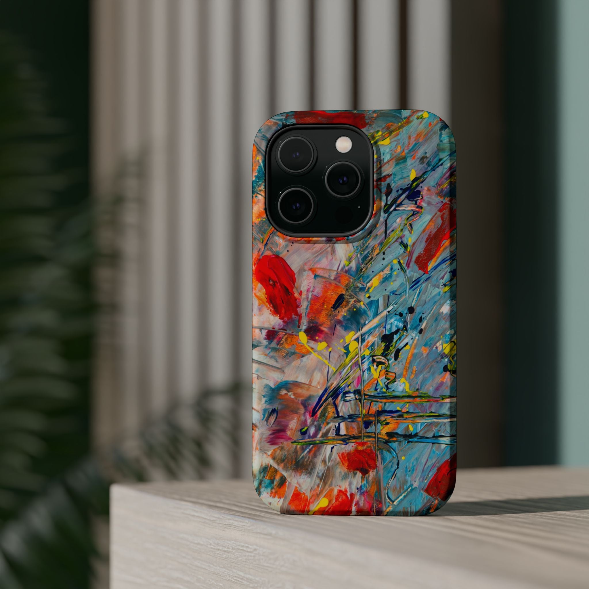 Vibrant Magnetic Phone Cases for Art Lovers, Colorful Phone Protection, Unique Gift for Creatives, Customizable Tech Cases