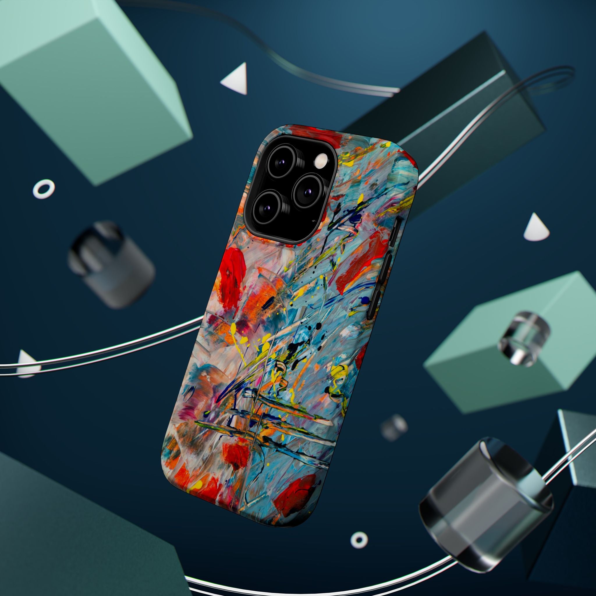 Vibrant Magnetic Phone Cases for Art Lovers, Colorful Phone Protection, Unique Gift for Creatives, Customizable Tech Cases