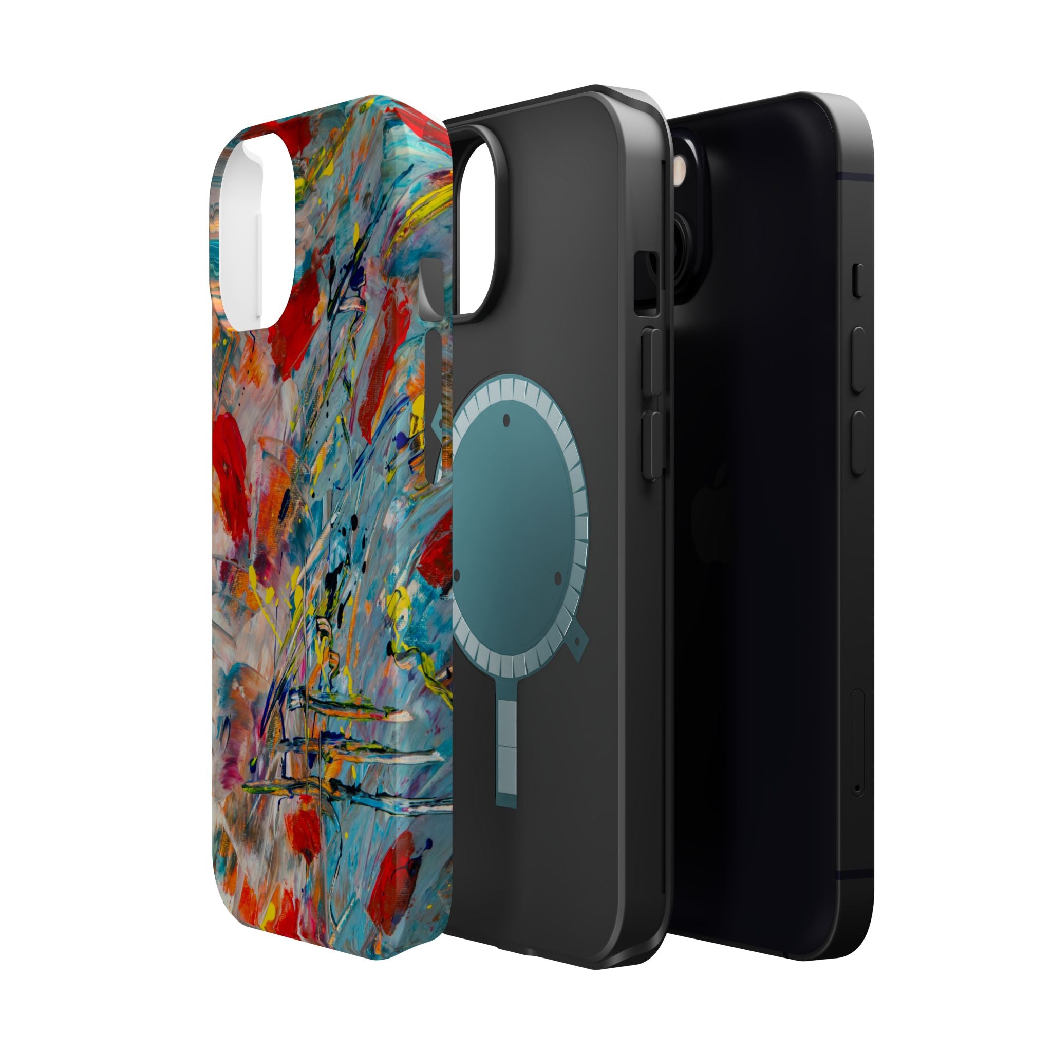 Vibrant Magnetic Phone Cases for Art Lovers, Colorful Phone Protection, Unique Gift for Creatives, Customizable Tech Cases