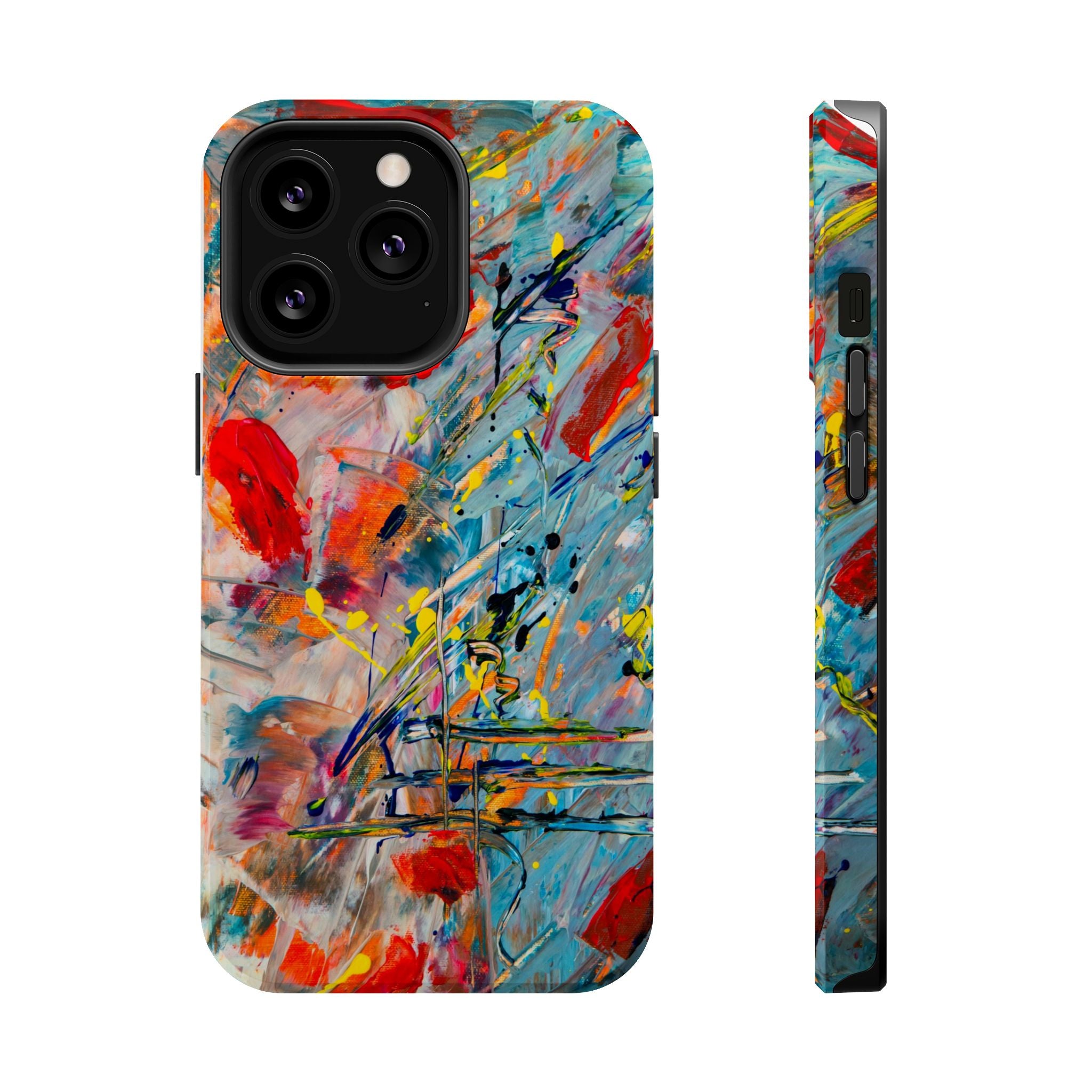 Vibrant Magnetic Phone Cases for Art Lovers, Colorful Phone Protection, Unique Gift for Creatives, Customizable Tech Cases