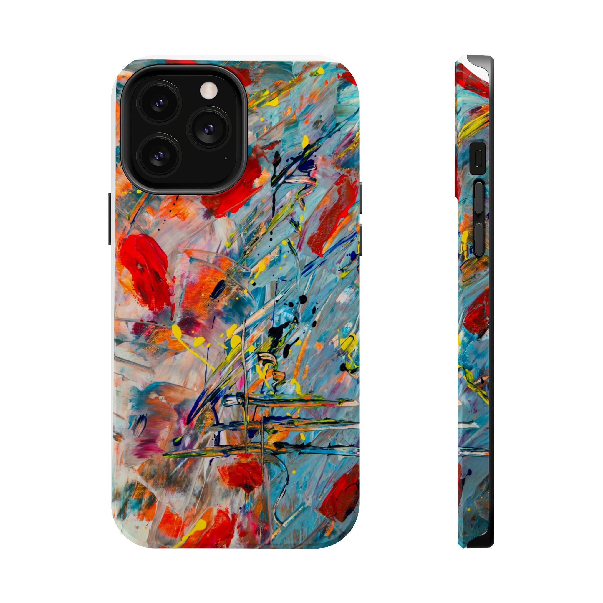 Vibrant Magnetic Phone Cases for Art Lovers, Colorful Phone Protection, Unique Gift for Creatives, Customizable Tech Cases