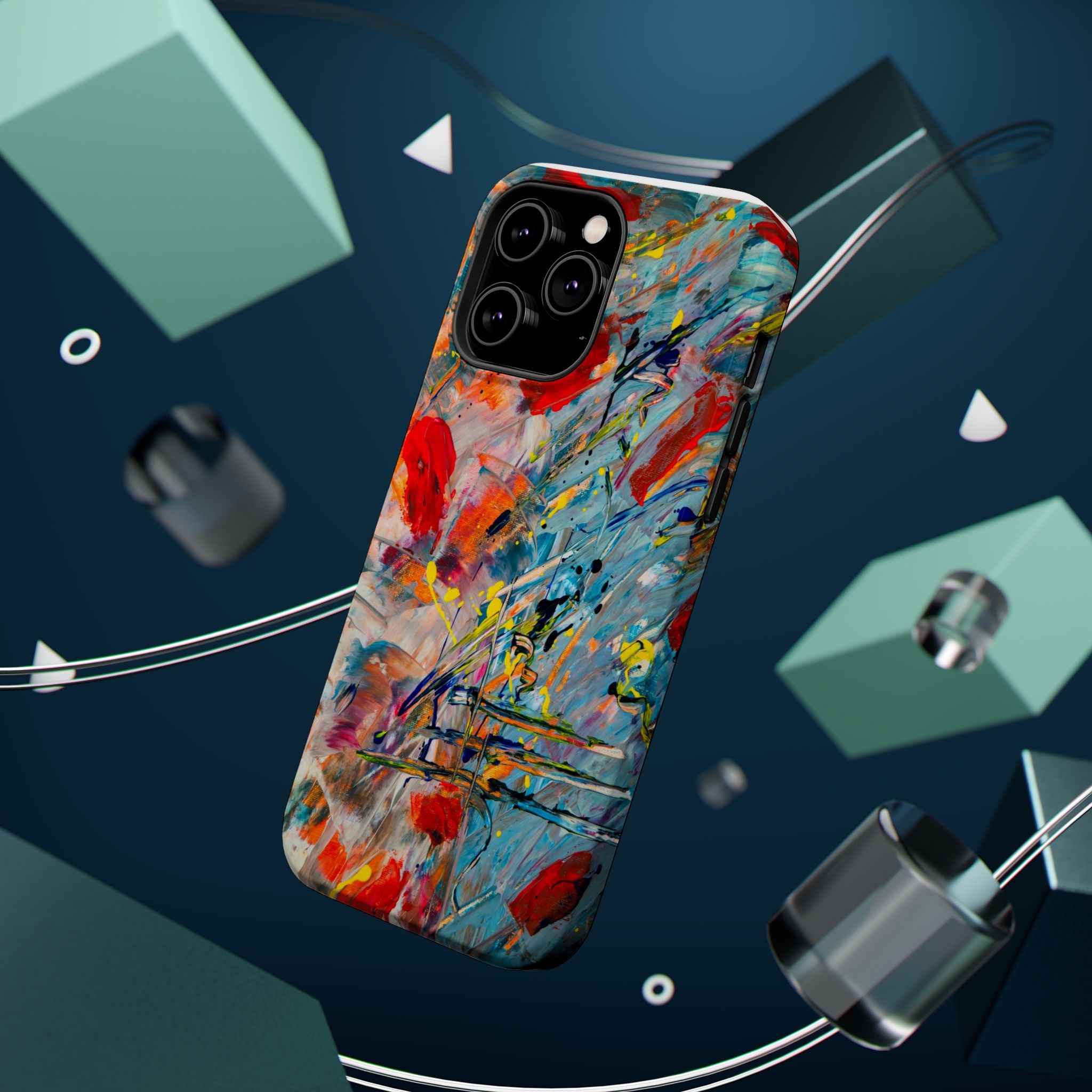 Vibrant Magnetic Phone Cases for Art Lovers, Colorful Phone Protection, Unique Gift for Creatives, Customizable Tech Cases