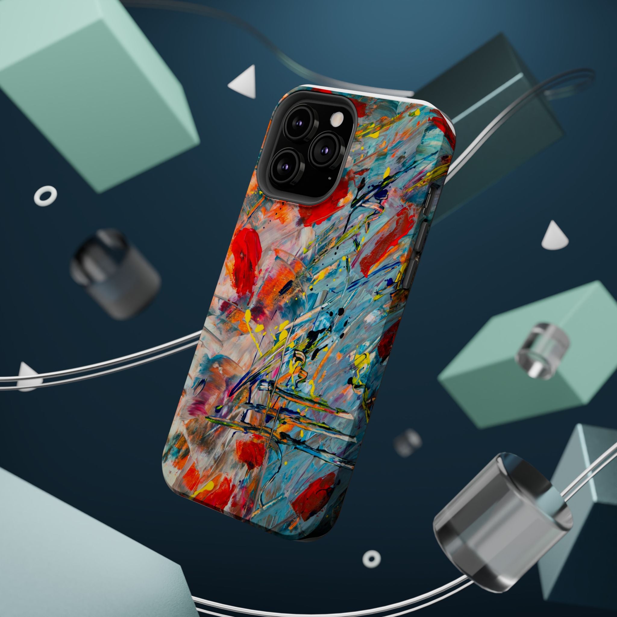 Vibrant Magnetic Phone Cases for Art Lovers, Colorful Phone Protection, Unique Gift for Creatives, Customizable Tech Cases