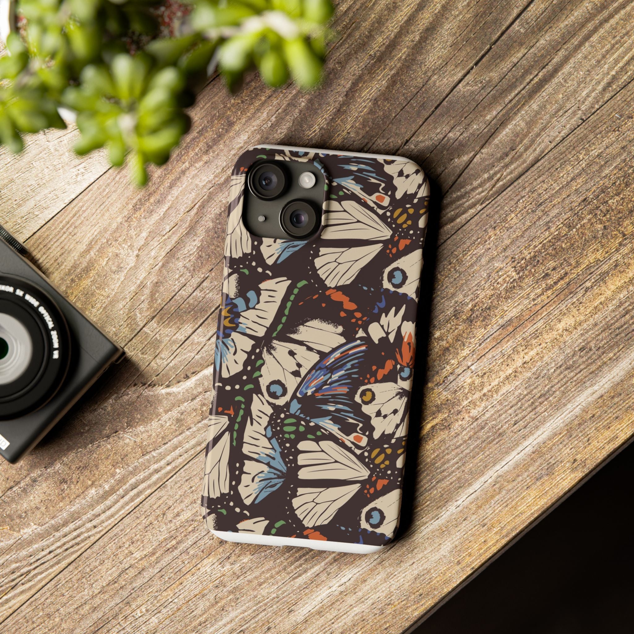 Butterfly Slim Phone Cases - Eco-Friendly, Stylish Gift for Nature Lovers, Unique Phone Protector, Birthday Gift, Trendy Design