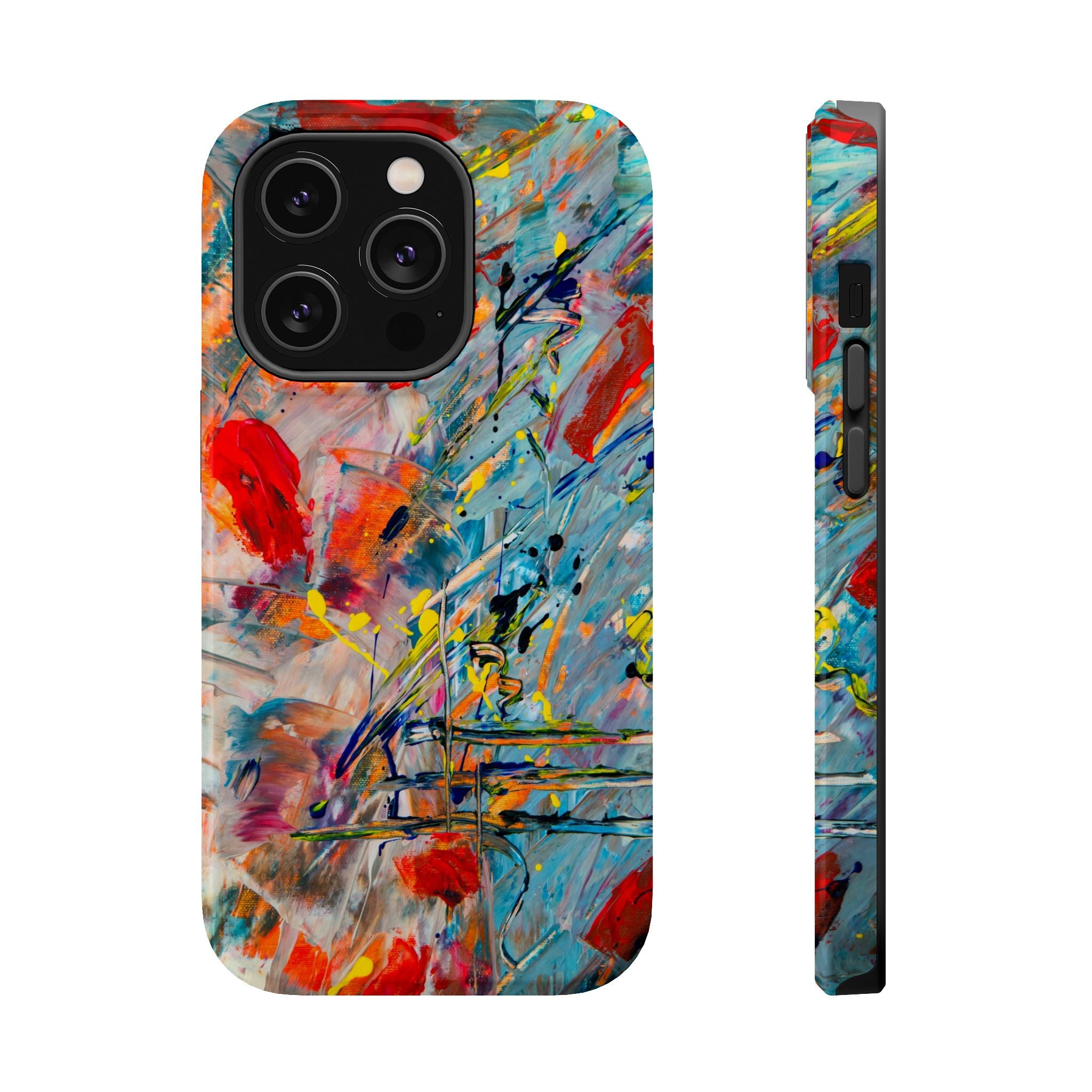 Vibrant Magnetic Phone Cases for Art Lovers, Colorful Phone Protection, Unique Gift for Creatives, Customizable Tech Cases