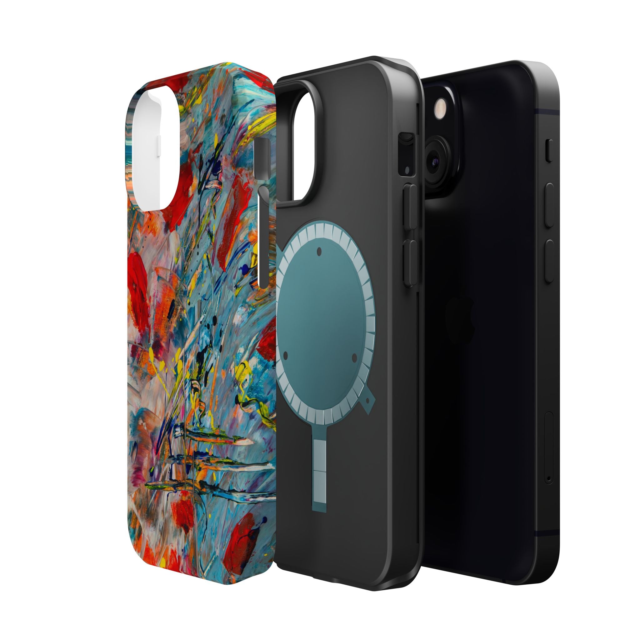 Vibrant Magnetic Phone Cases for Art Lovers, Colorful Phone Protection, Unique Gift for Creatives, Customizable Tech Cases