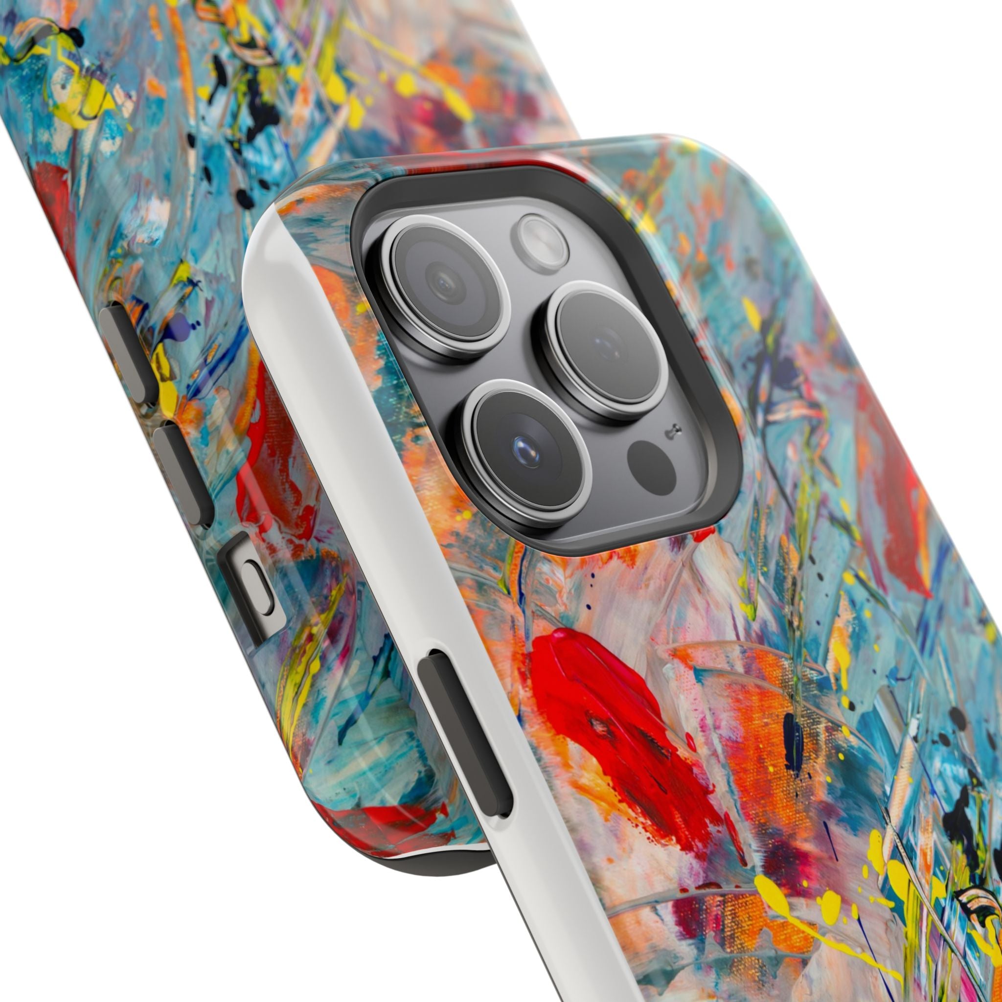 Vibrant Magnetic Phone Cases for Art Lovers, Colorful Phone Protection, Unique Gift for Creatives, Customizable Tech Cases