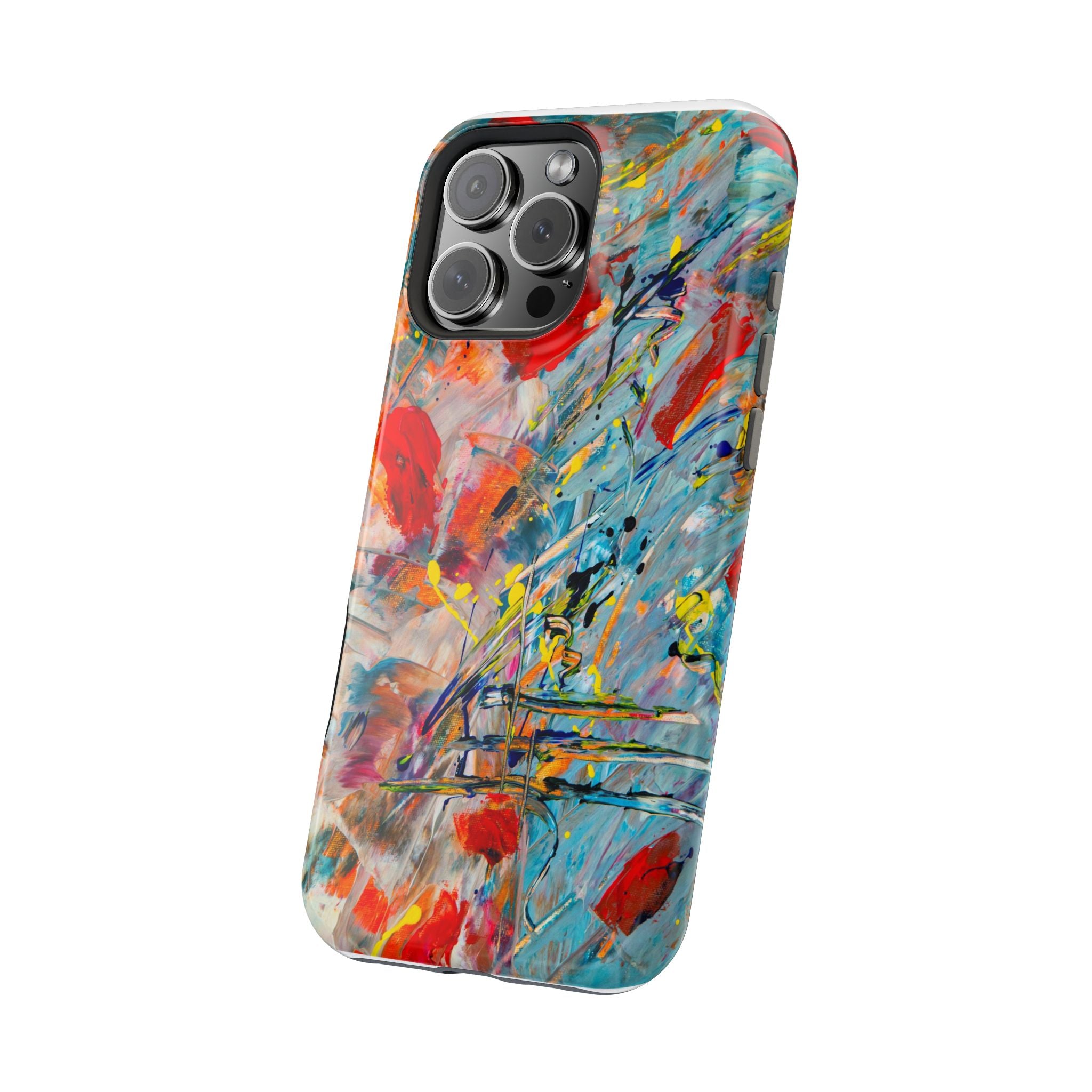 Vibrant Magnetic Phone Cases for Art Lovers, Colorful Phone Protection, Unique Gift for Creatives, Customizable Tech Cases