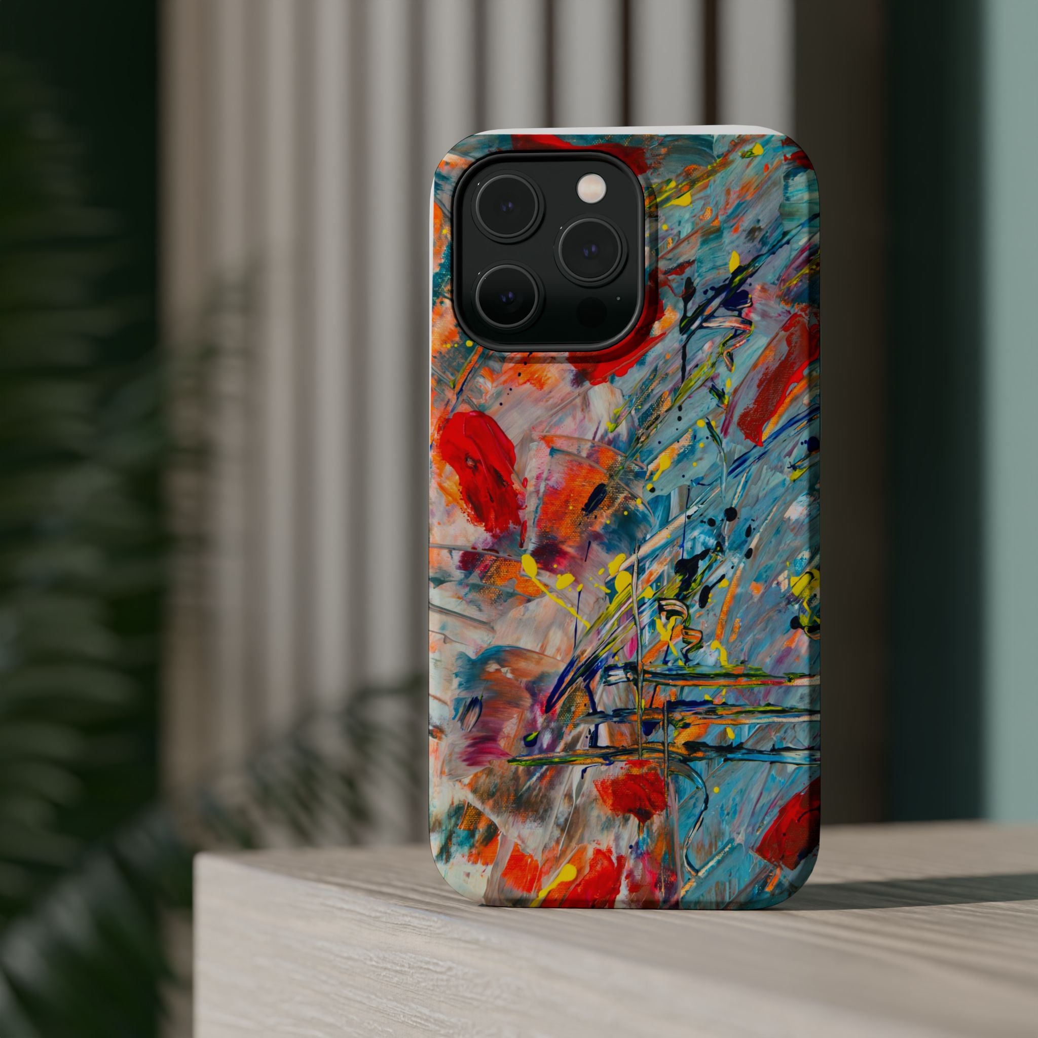 Vibrant Magnetic Phone Cases for Art Lovers, Colorful Phone Protection, Unique Gift for Creatives, Customizable Tech Cases