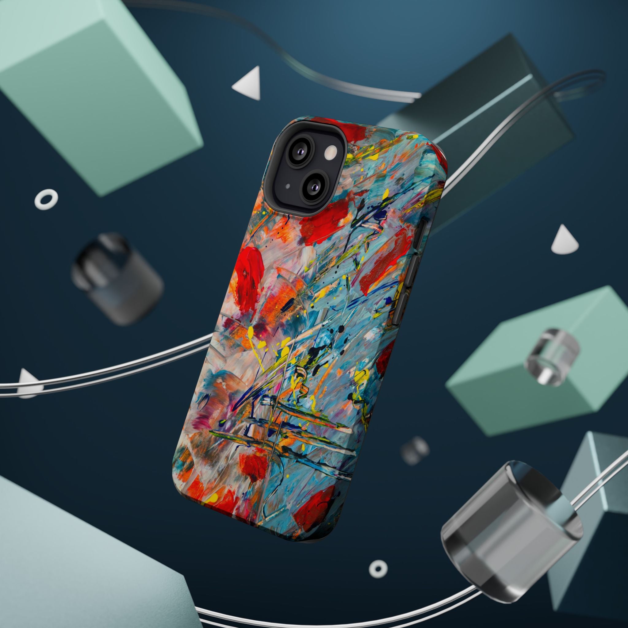 Vibrant Magnetic Phone Cases for Art Lovers, Colorful Phone Protection, Unique Gift for Creatives, Customizable Tech Cases