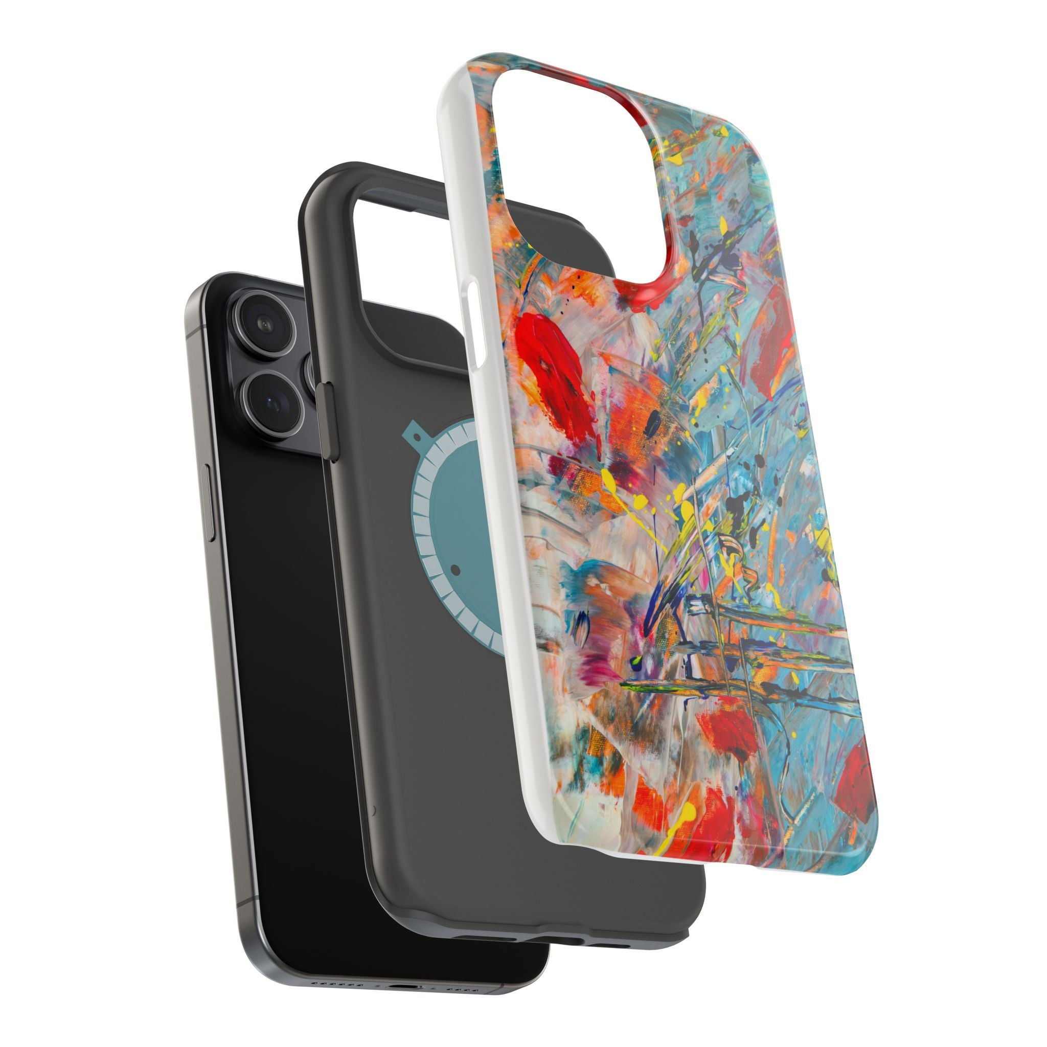 Vibrant Magnetic Phone Cases for Art Lovers, Colorful Phone Protection, Unique Gift for Creatives, Customizable Tech Cases