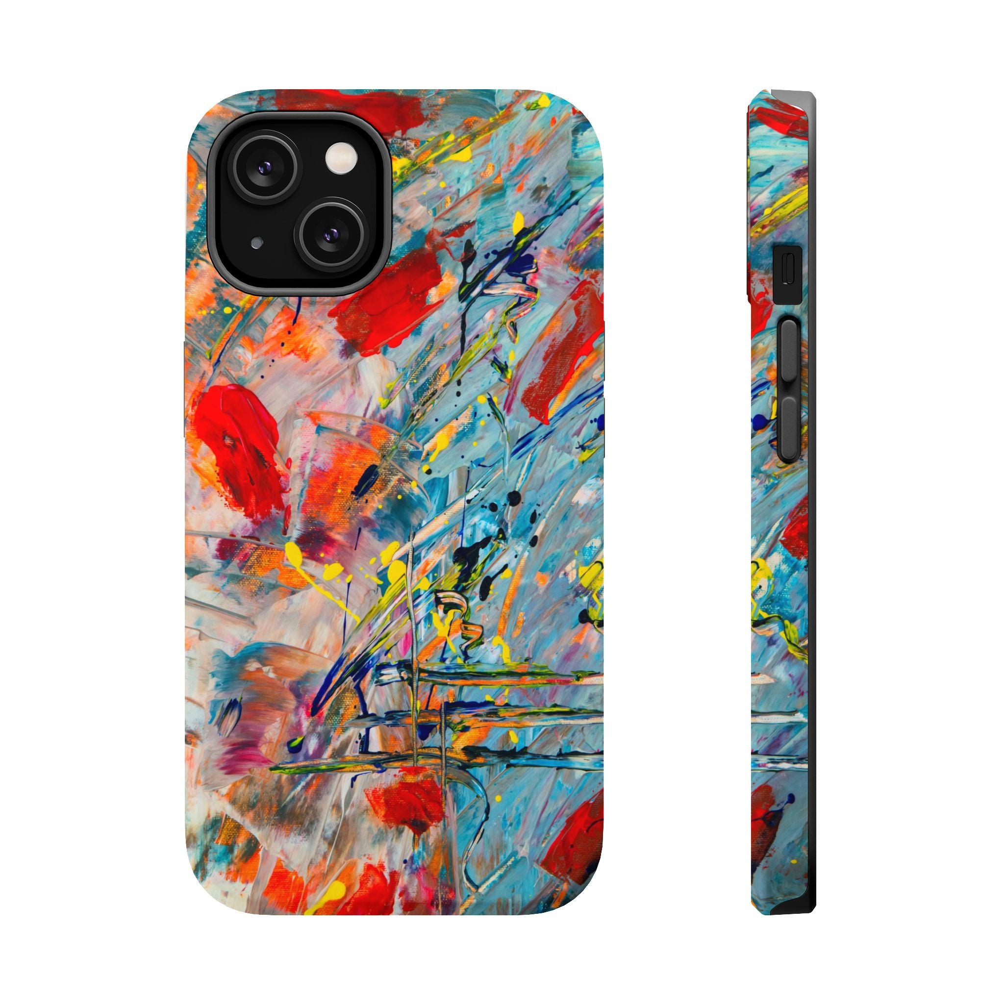 Vibrant Magnetic Phone Cases for Art Lovers, Colorful Phone Protection, Unique Gift for Creatives, Customizable Tech Cases