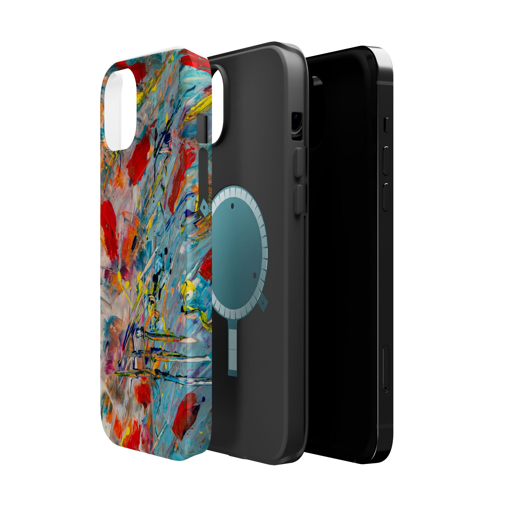 Vibrant Magnetic Phone Cases for Art Lovers, Colorful Phone Protection, Unique Gift for Creatives, Customizable Tech Cases