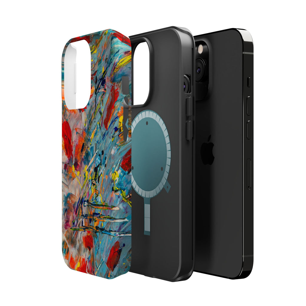 Vibrant Magnetic Phone Cases for Art Lovers, Colorful Phone Protection, Unique Gift for Creatives, Customizable Tech Cases