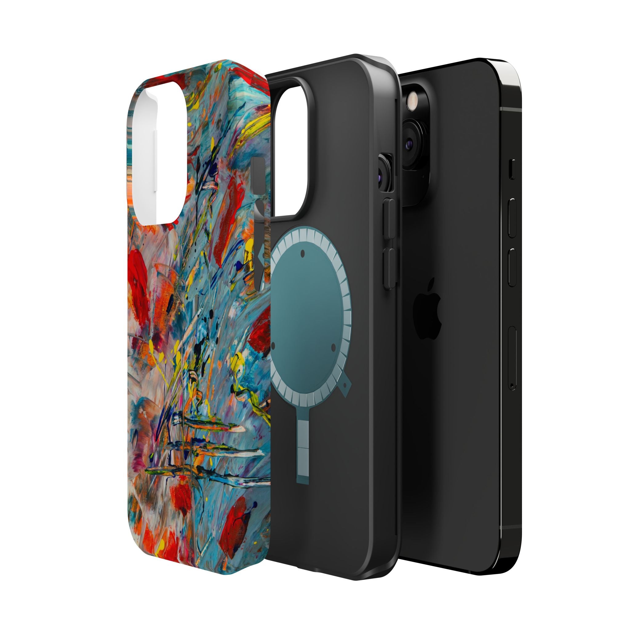 Vibrant Magnetic Phone Cases for Art Lovers, Colorful Phone Protection, Unique Gift for Creatives, Customizable Tech Cases