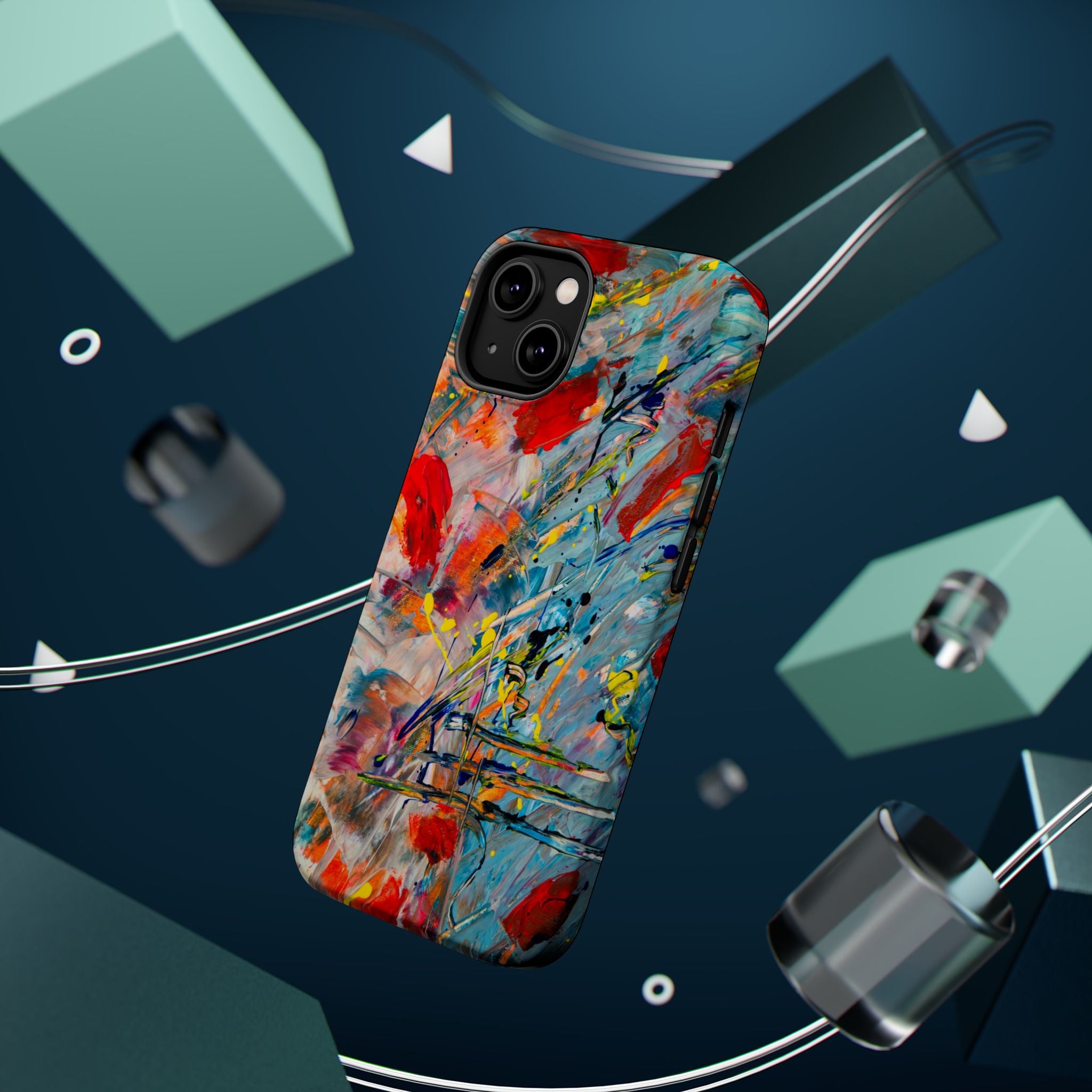Vibrant Magnetic Phone Cases for Art Lovers, Colorful Phone Protection, Unique Gift for Creatives, Customizable Tech Cases