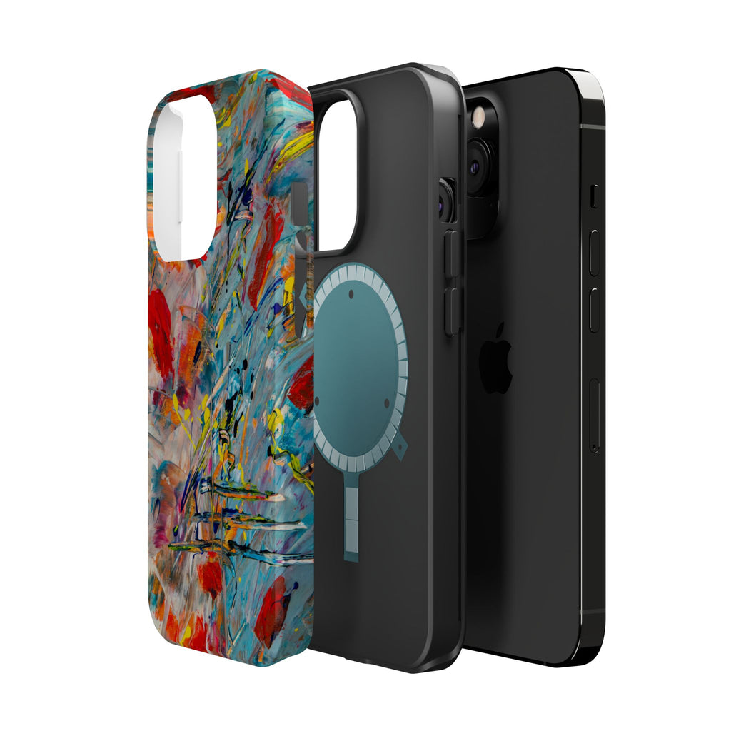 Vibrant Magnetic Phone Cases for Art Lovers, Colorful Phone Protection, Unique Gift for Creatives, Customizable Tech Cases