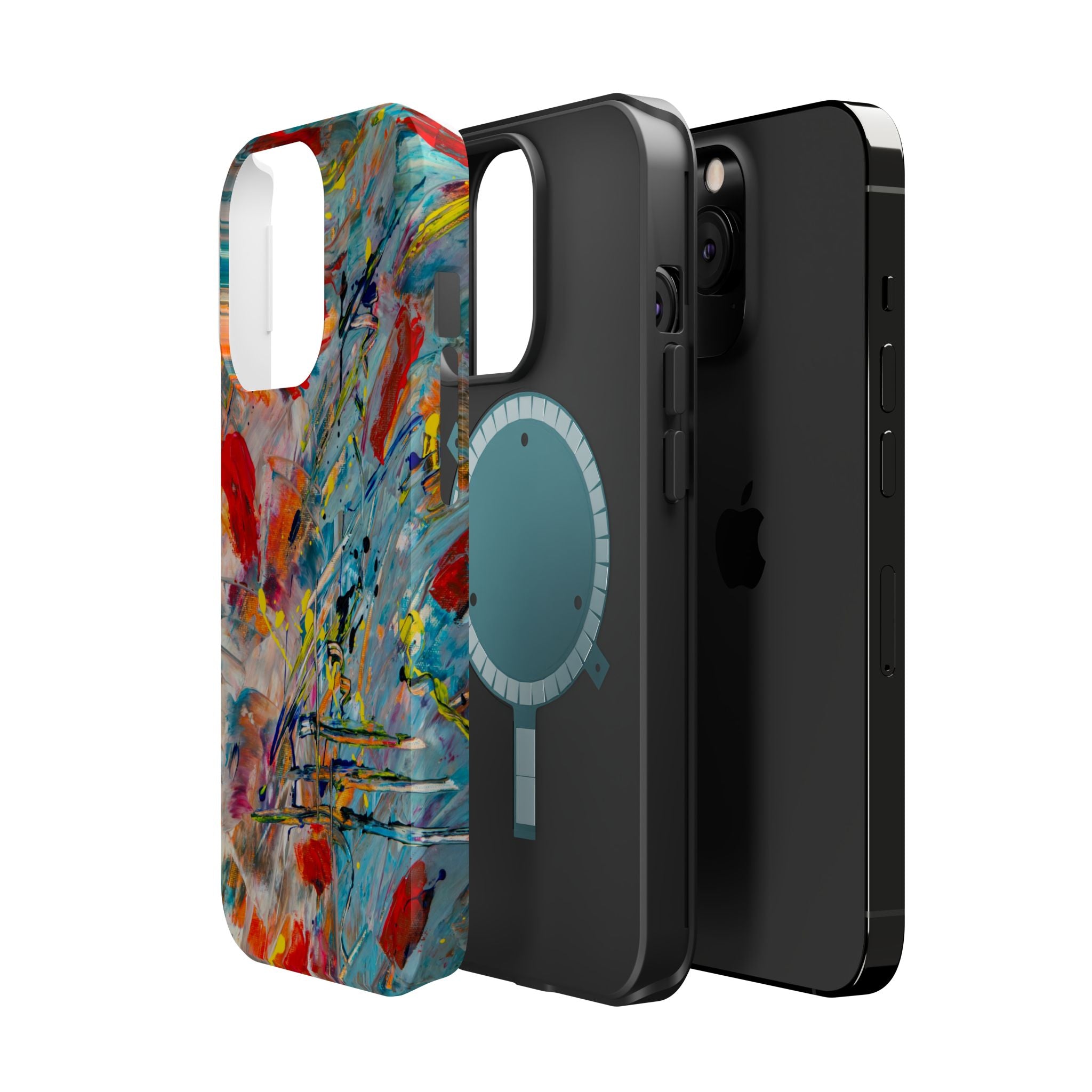 Vibrant Magnetic Phone Cases for Art Lovers, Colorful Phone Protection, Unique Gift for Creatives, Customizable Tech Cases