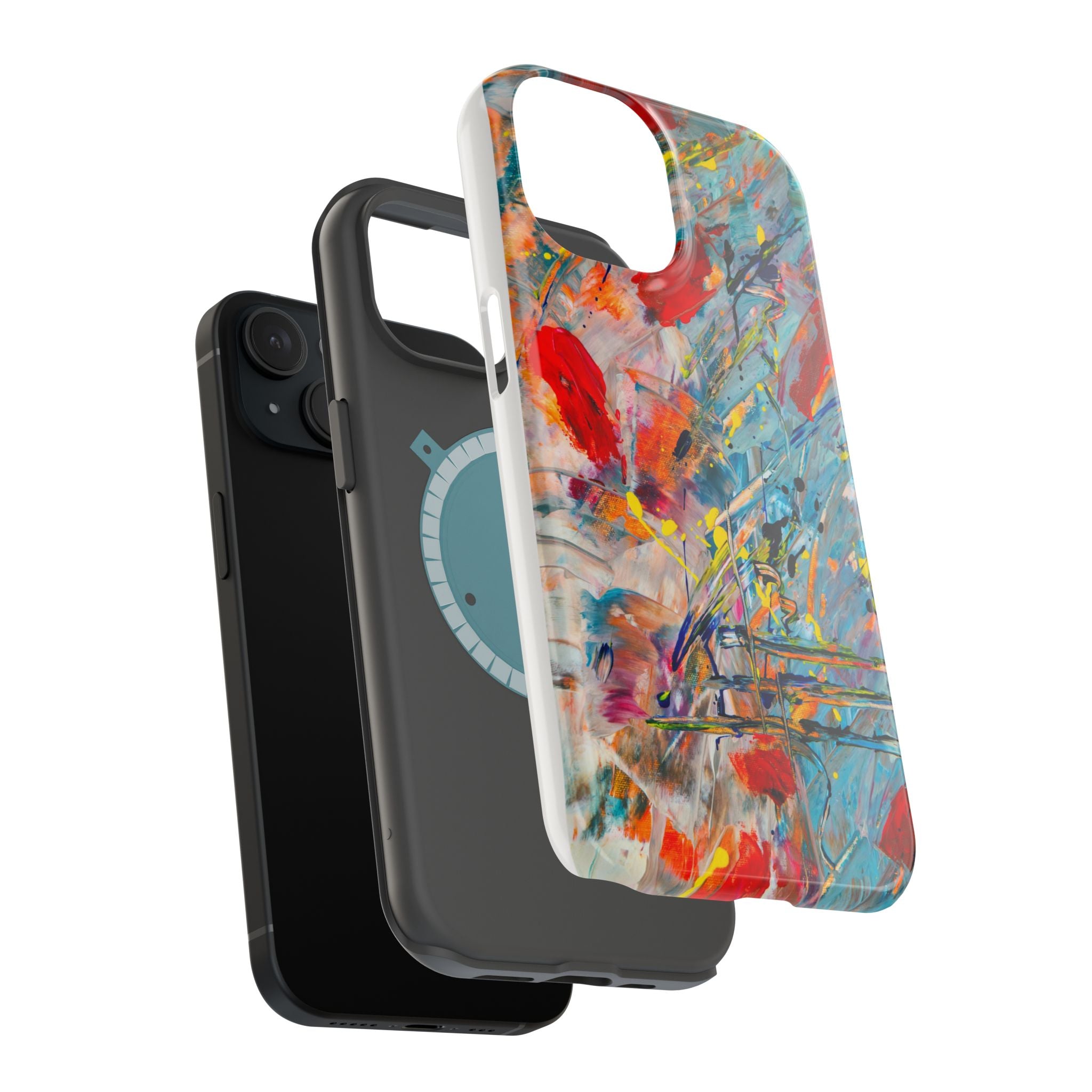 Vibrant Magnetic Phone Cases for Art Lovers, Colorful Phone Protection, Unique Gift for Creatives, Customizable Tech Cases