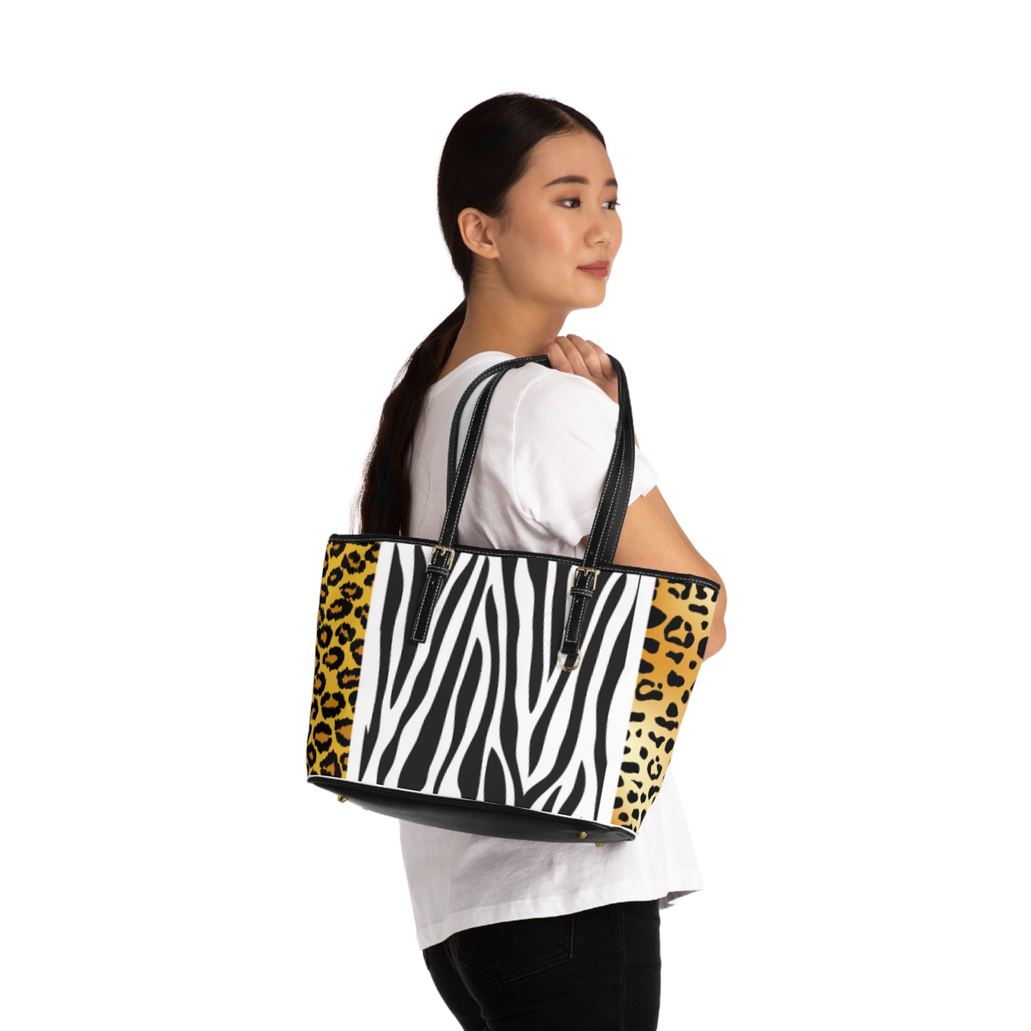 Trendy PU Leather Shoulder Bag - Fashionable Tote for Animal Print Lovers, Chic Everyday Handbag, Great Gift for Her, Stylish Handbag, [...]