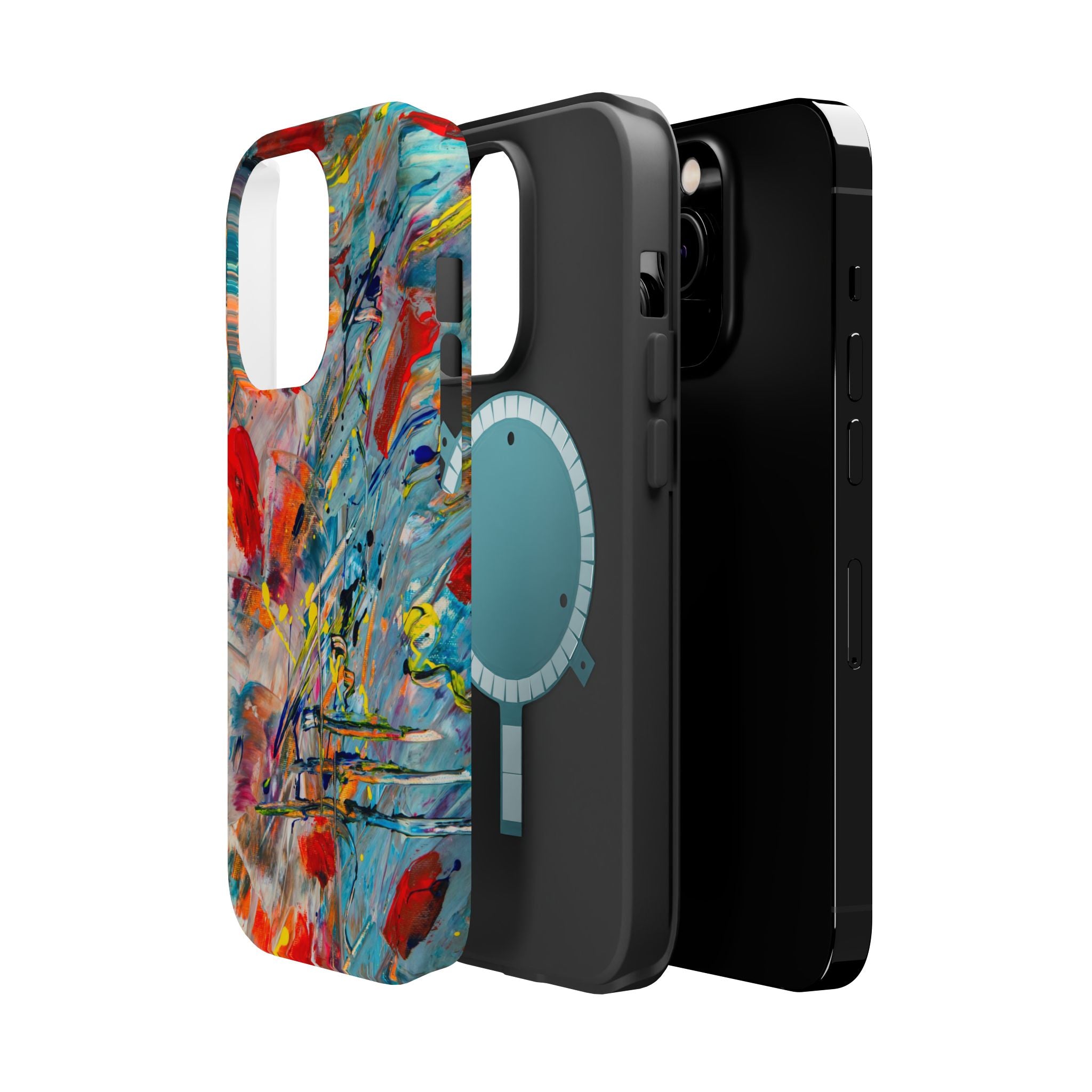 Vibrant Magnetic Phone Cases for Art Lovers, Colorful Phone Protection, Unique Gift for Creatives, Customizable Tech Cases