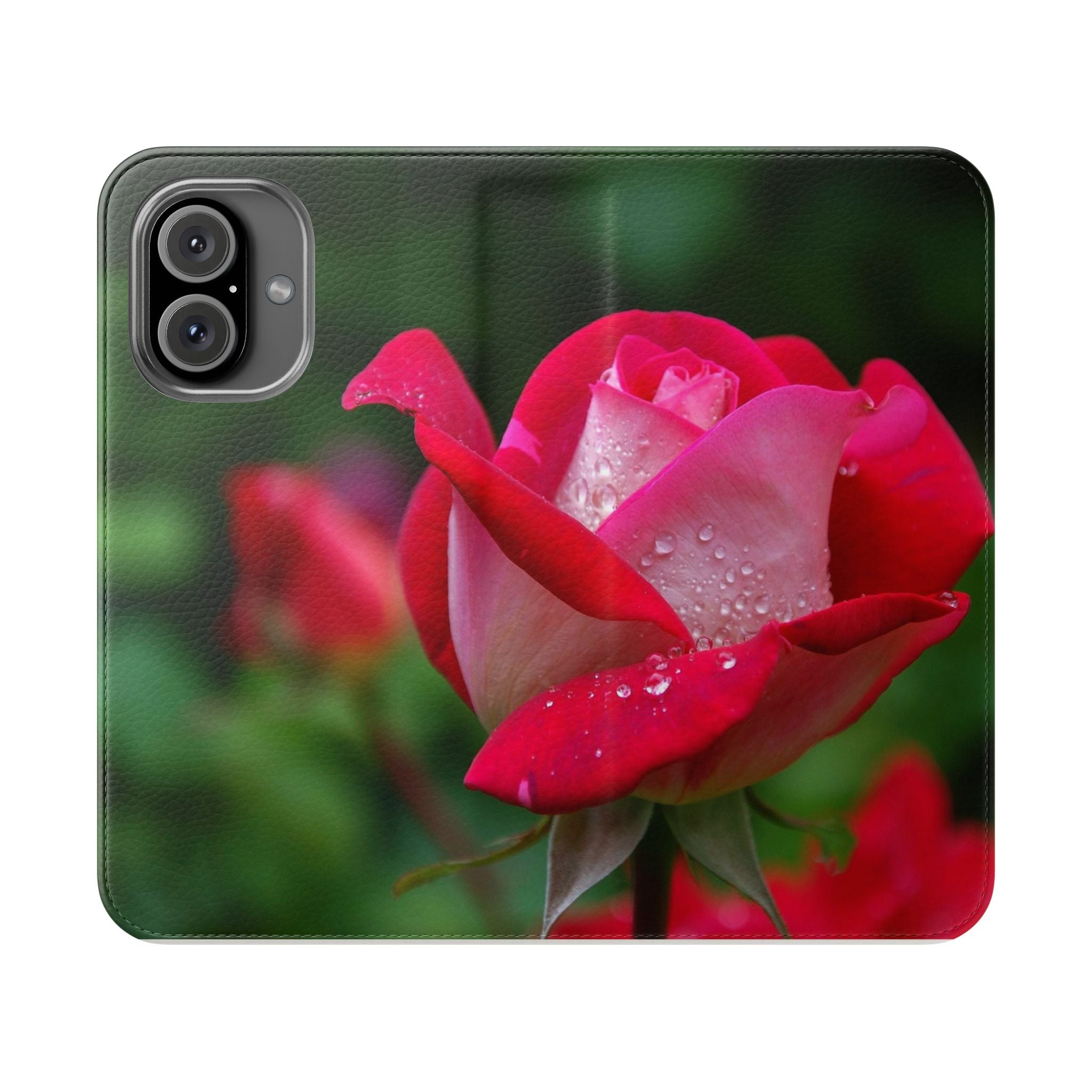 Rose Floral Flip Case, Elegant Phone Cover, Gift for Her, Stylish Smartphone Wallet, Mother's Day Accessory, Chic Tech Gear