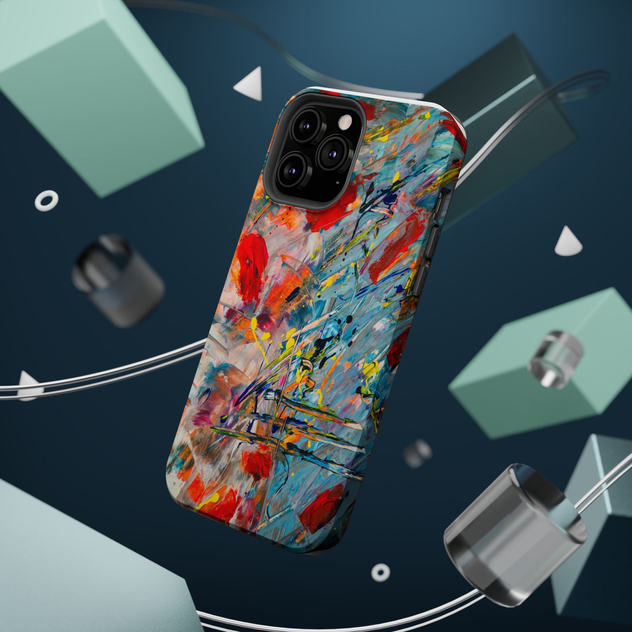 Vibrant Magnetic Phone Cases for Art Lovers, Colorful Phone Protection, Unique Gift for Creatives, Customizable Tech Cases