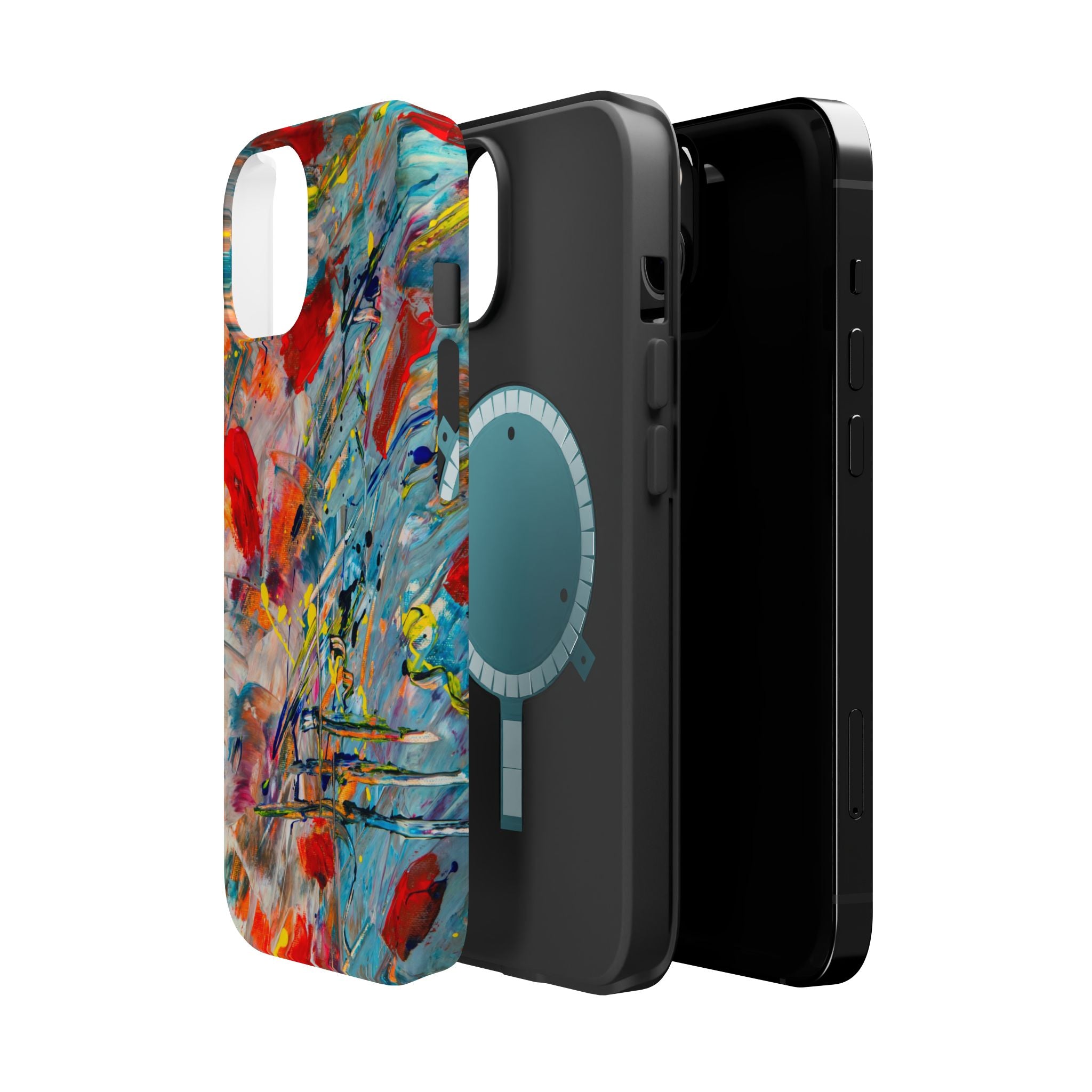 Vibrant Magnetic Phone Cases for Art Lovers, Colorful Phone Protection, Unique Gift for Creatives, Customizable Tech Cases