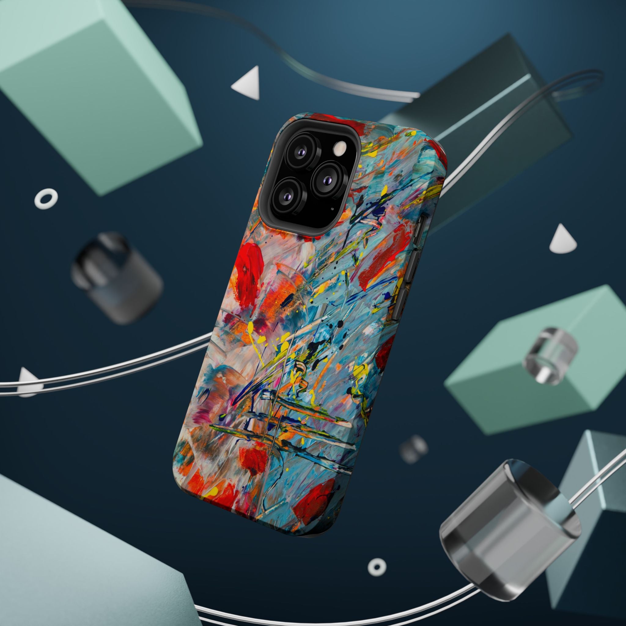 Vibrant Magnetic Phone Cases for Art Lovers, Colorful Phone Protection, Unique Gift for Creatives, Customizable Tech Cases