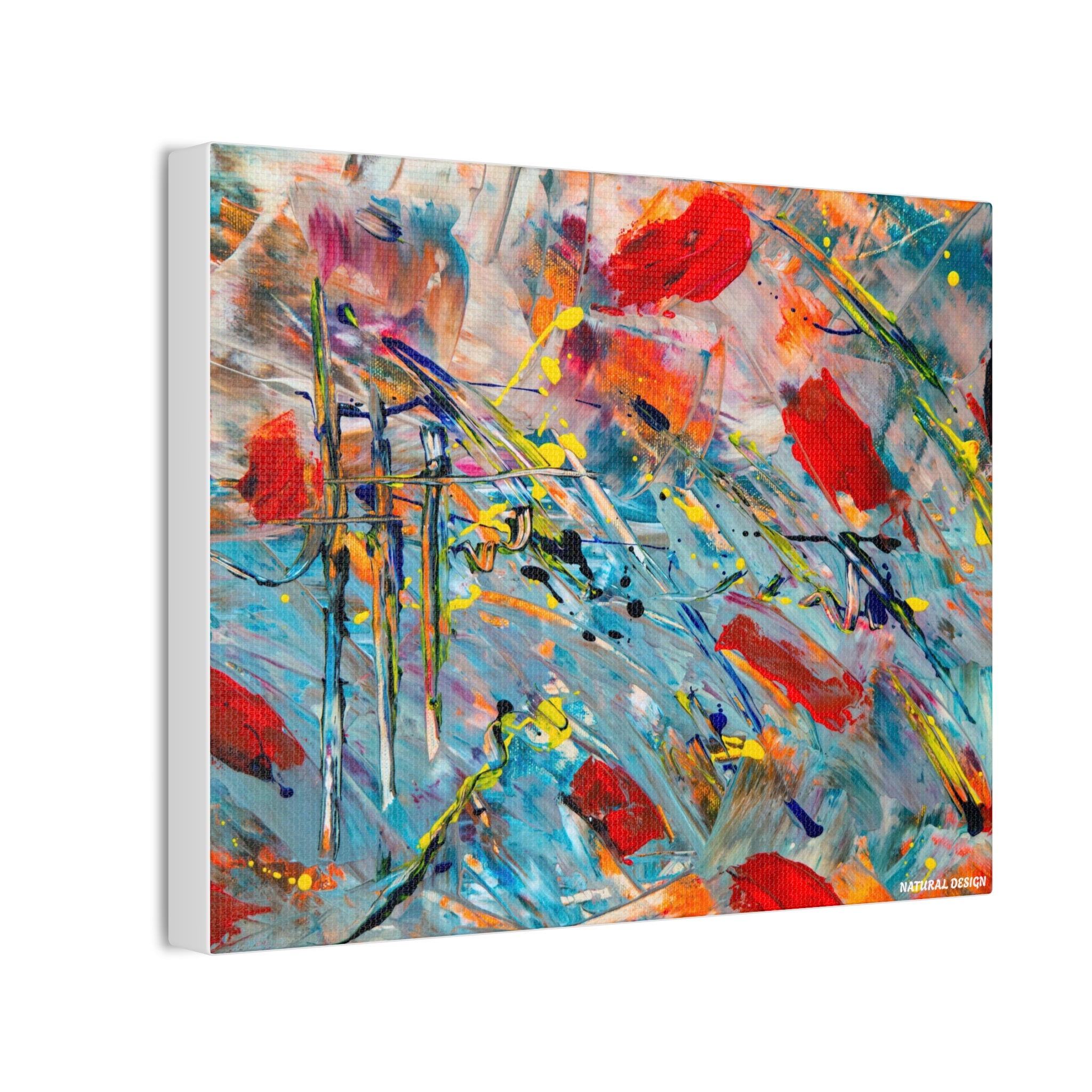 Vibrant Abstract Canvas Art Print, Colorful Wall Decor, Artistic Home Accent, Modern Living Room Decoration, Unique Gift Idea