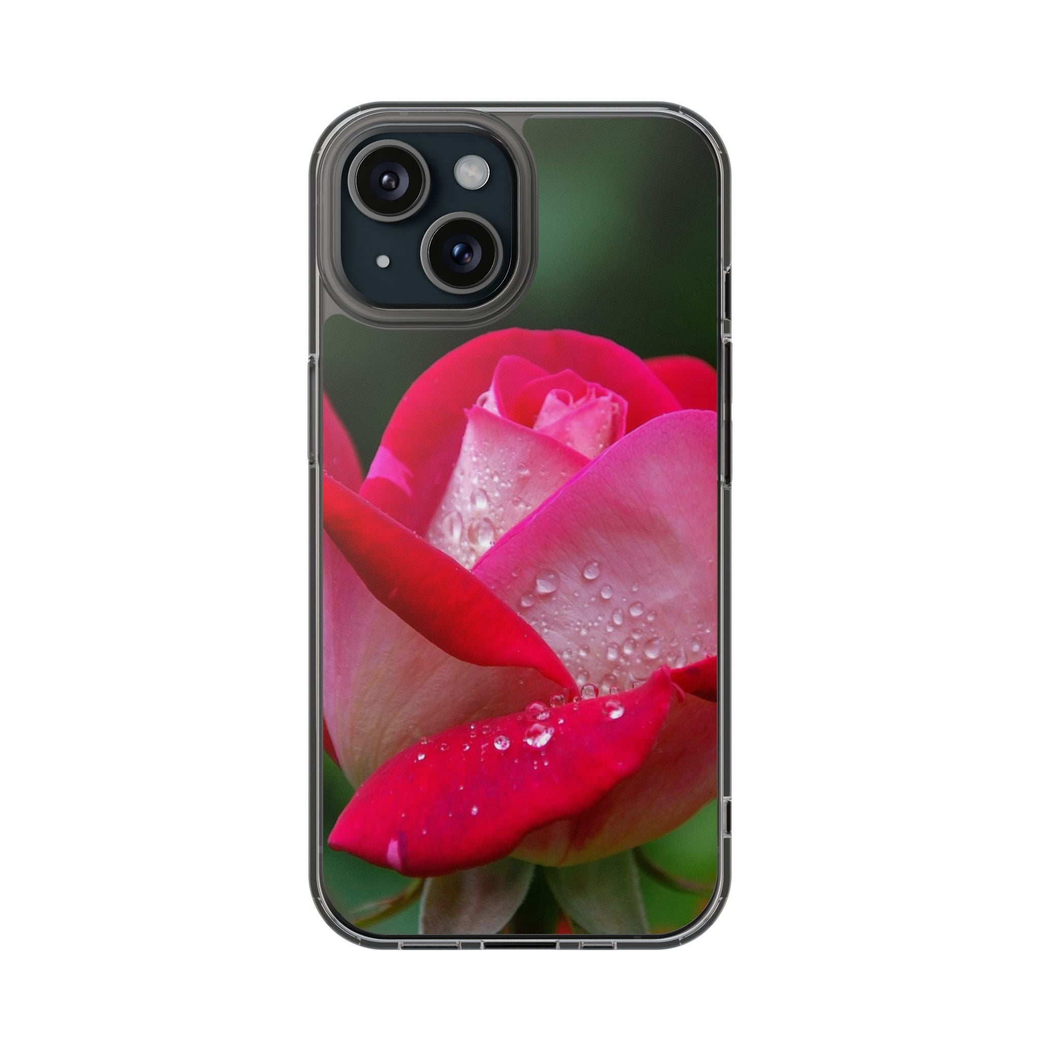 Floral Clear Phone Cases - Elegant Rose Design, Floral Gift, Nature Lover Accessory, Birthday Present, Eco-Friendly Case