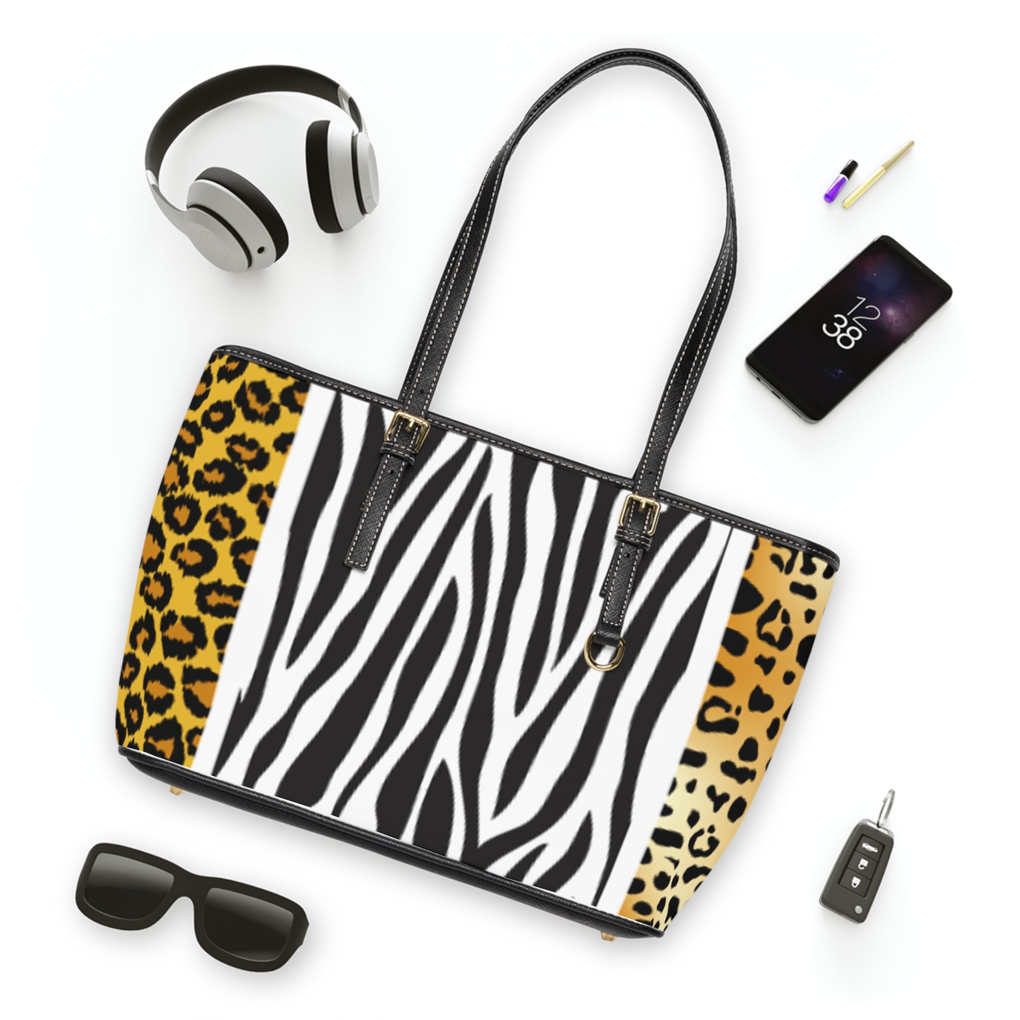 Trendy PU Leather Shoulder Bag - Fashionable Tote for Animal Print Lovers, Chic Everyday Handbag, Great Gift for Her, Stylish Handbag, [...]