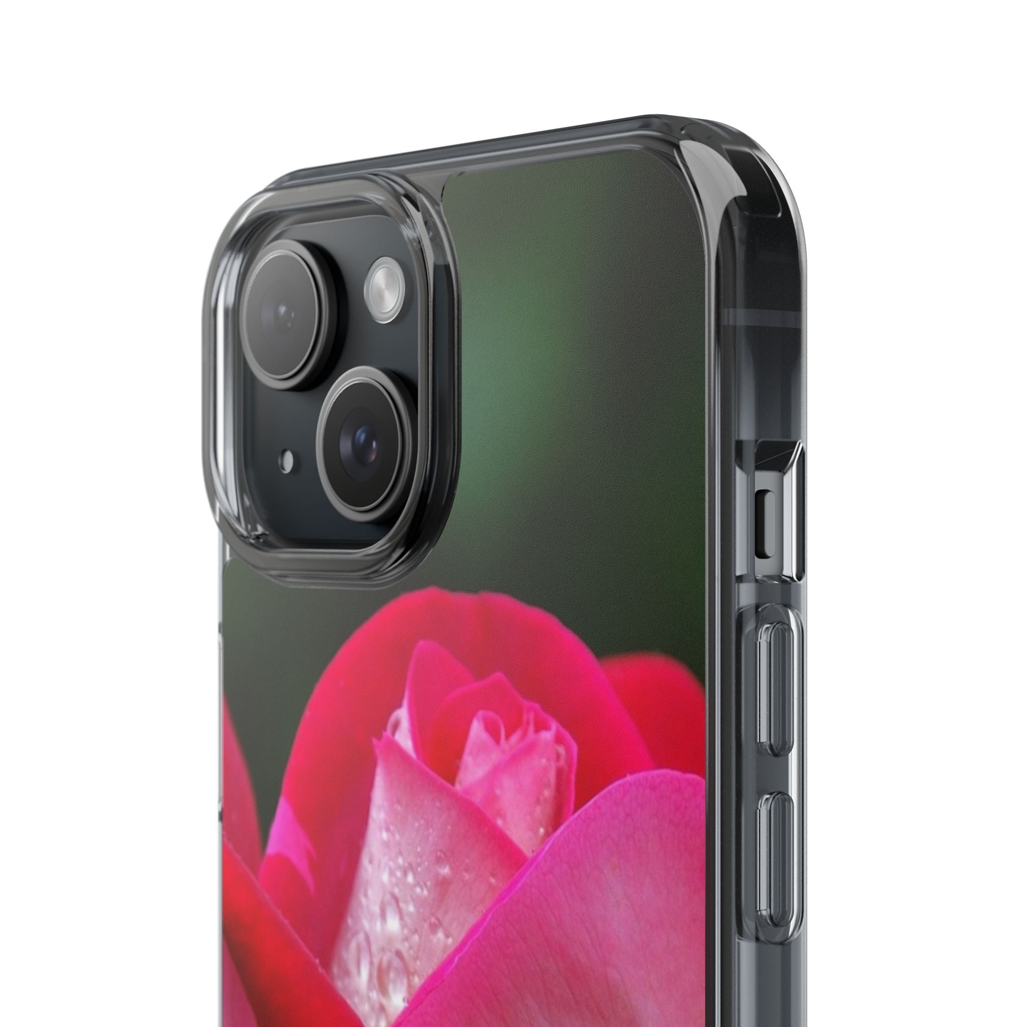 Floral Clear Phone Cases - Elegant Rose Design, Floral Gift, Nature Lover Accessory, Birthday Present, Eco-Friendly Case