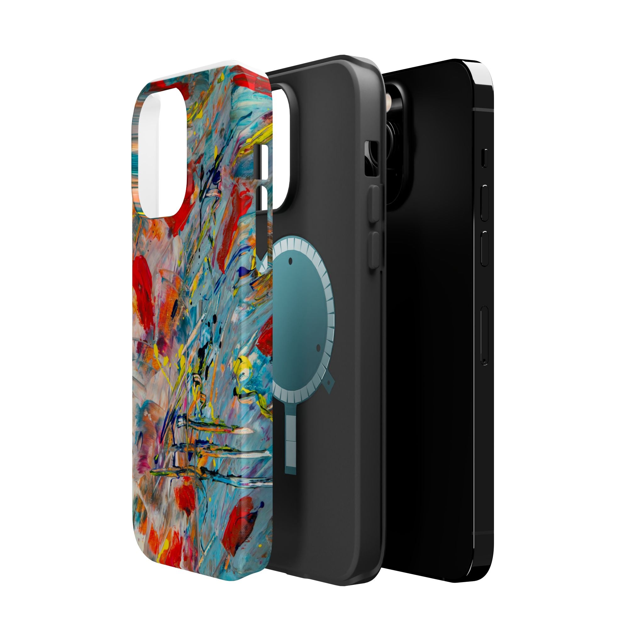 Vibrant Magnetic Phone Cases for Art Lovers, Colorful Phone Protection, Unique Gift for Creatives, Customizable Tech Cases