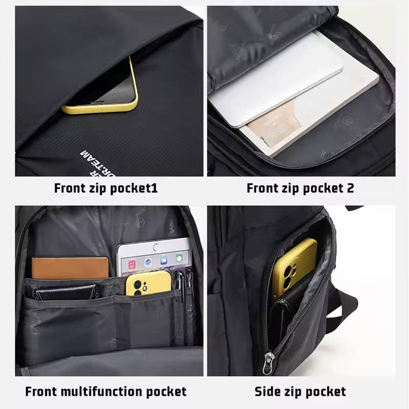 Multi-Use Backpack for School, Work, and Outdoor Travel: Black
