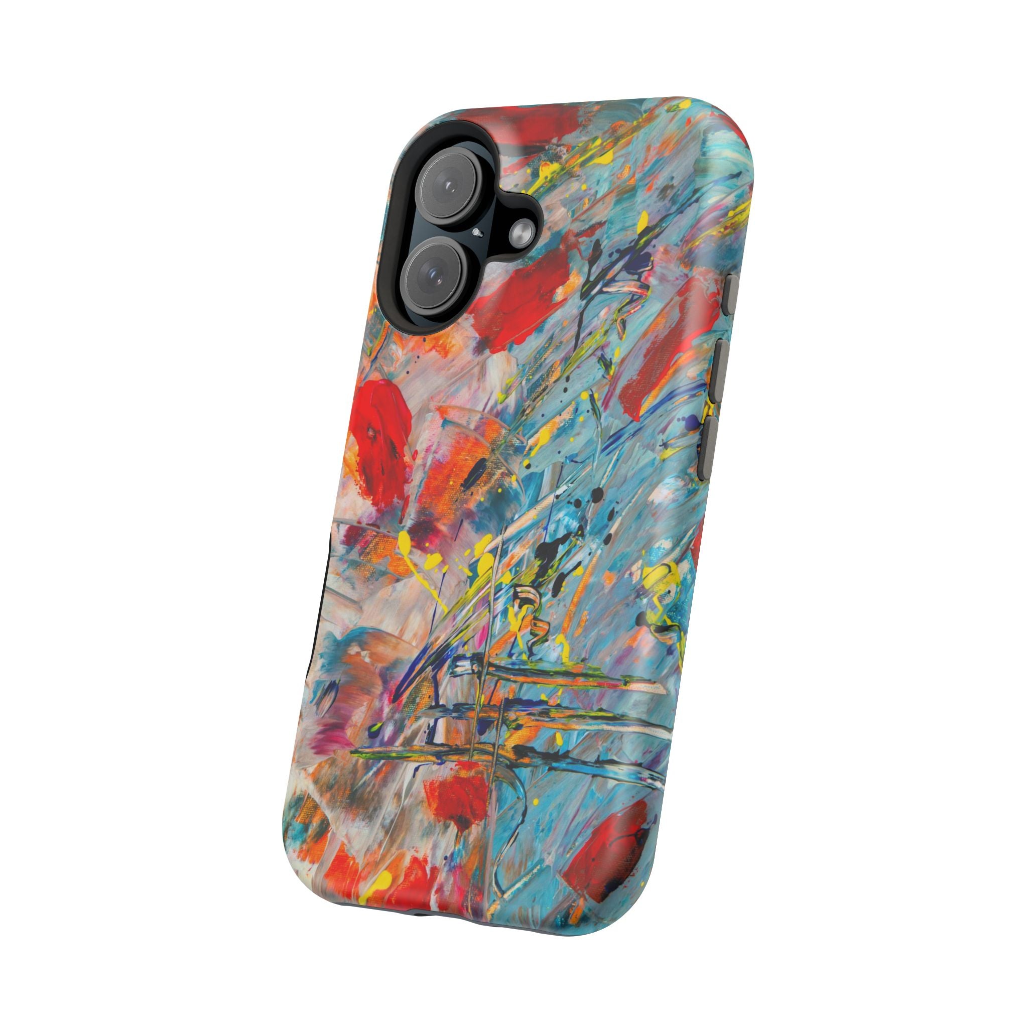 Vibrant Magnetic Phone Cases for Art Lovers, Colorful Phone Protection, Unique Gift for Creatives, Customizable Tech Cases